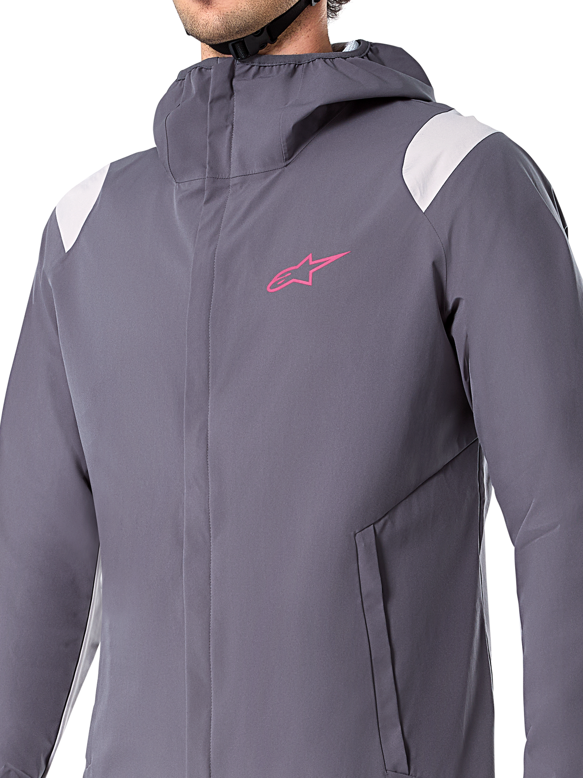 Alpinestars A-Dura regnjacka, regnjacka för mountainbike, mörk titangrå, design med huva, långa ärmar, väderskydd med hög prestanda för terrängcykling