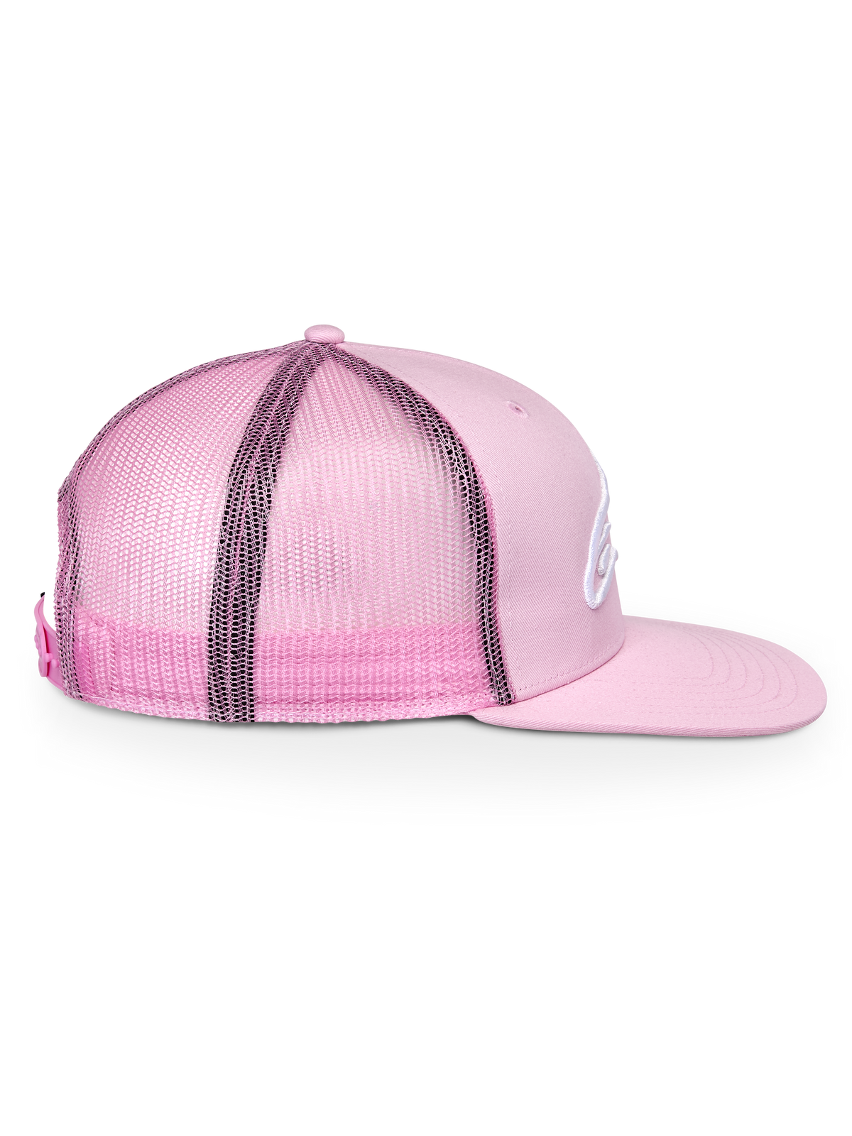 Alpinestars Corp Trucker keps, rosa, sidoprofil, strukturerad krona med platt skärm, twill framtill och mesh baktill, justerbar snapback-stängning, avslappnad sportig huvudbonad