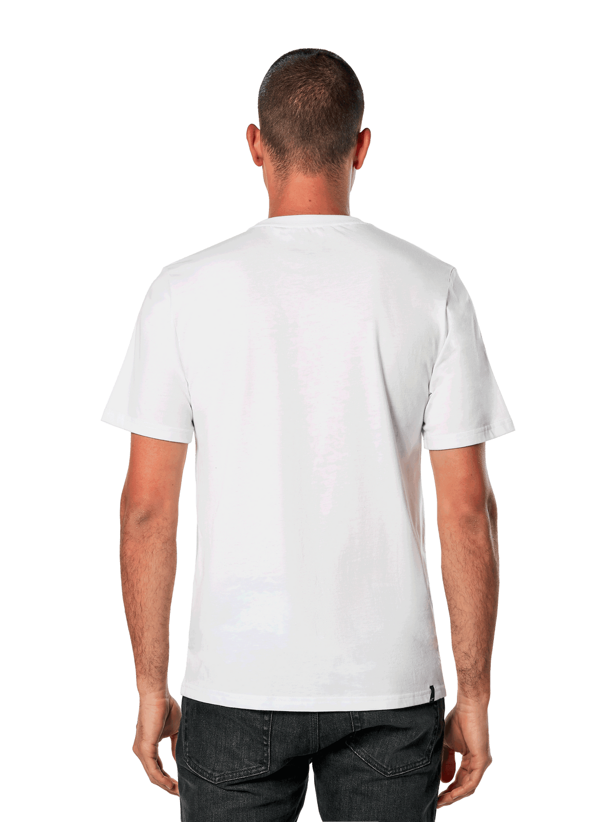 Alpinestars Betteryet CSF Tee, kortärmad t-shirt, vit, vy bakifrån, cut and sew-passform, vardagliga motorsportkläder