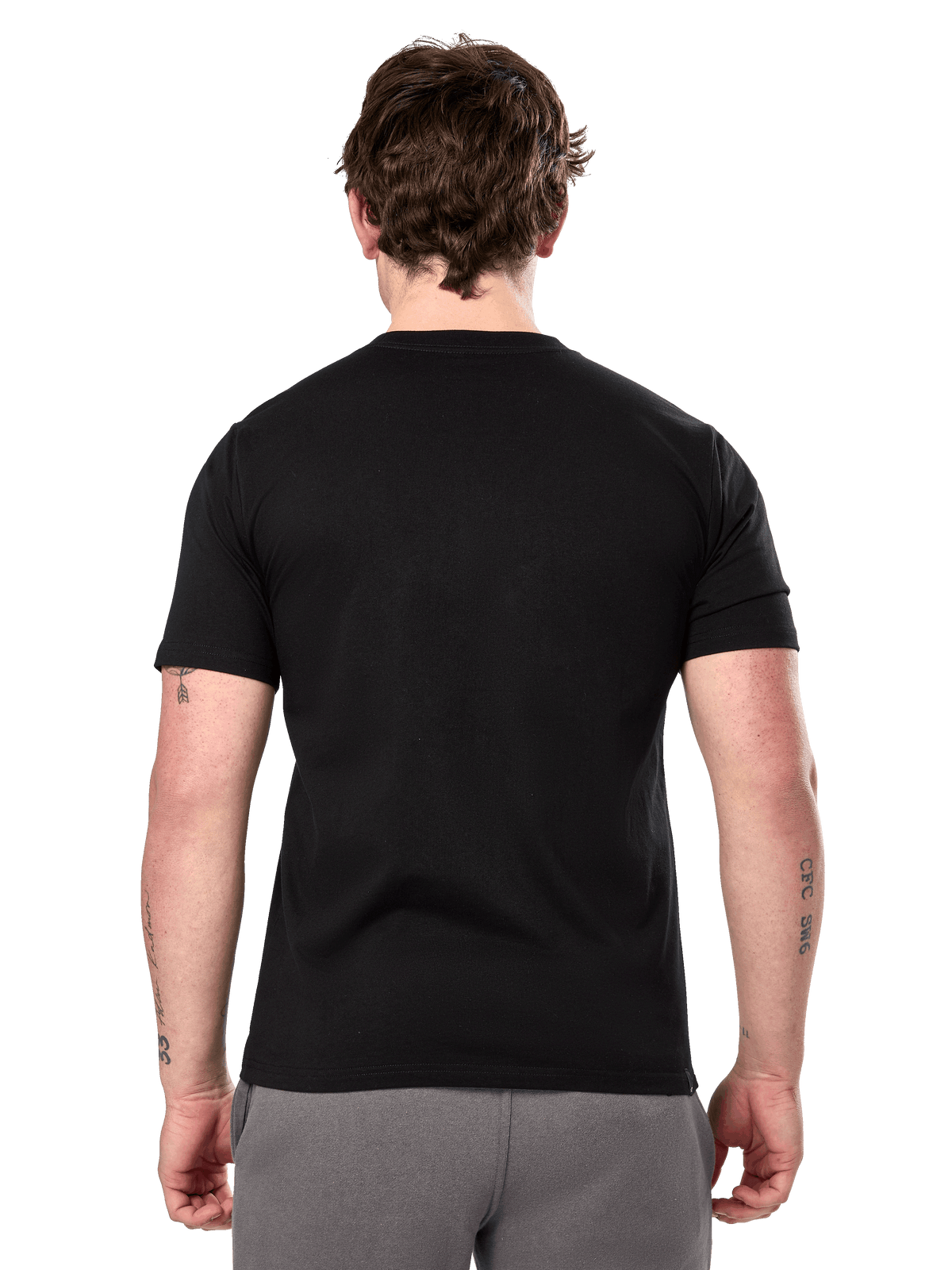 Alpinestars Prevail CSF Tee, kortärmad t-shirt, svart, vy bakifrån som visar en stilren design, avslappnad motorsport-streetwear