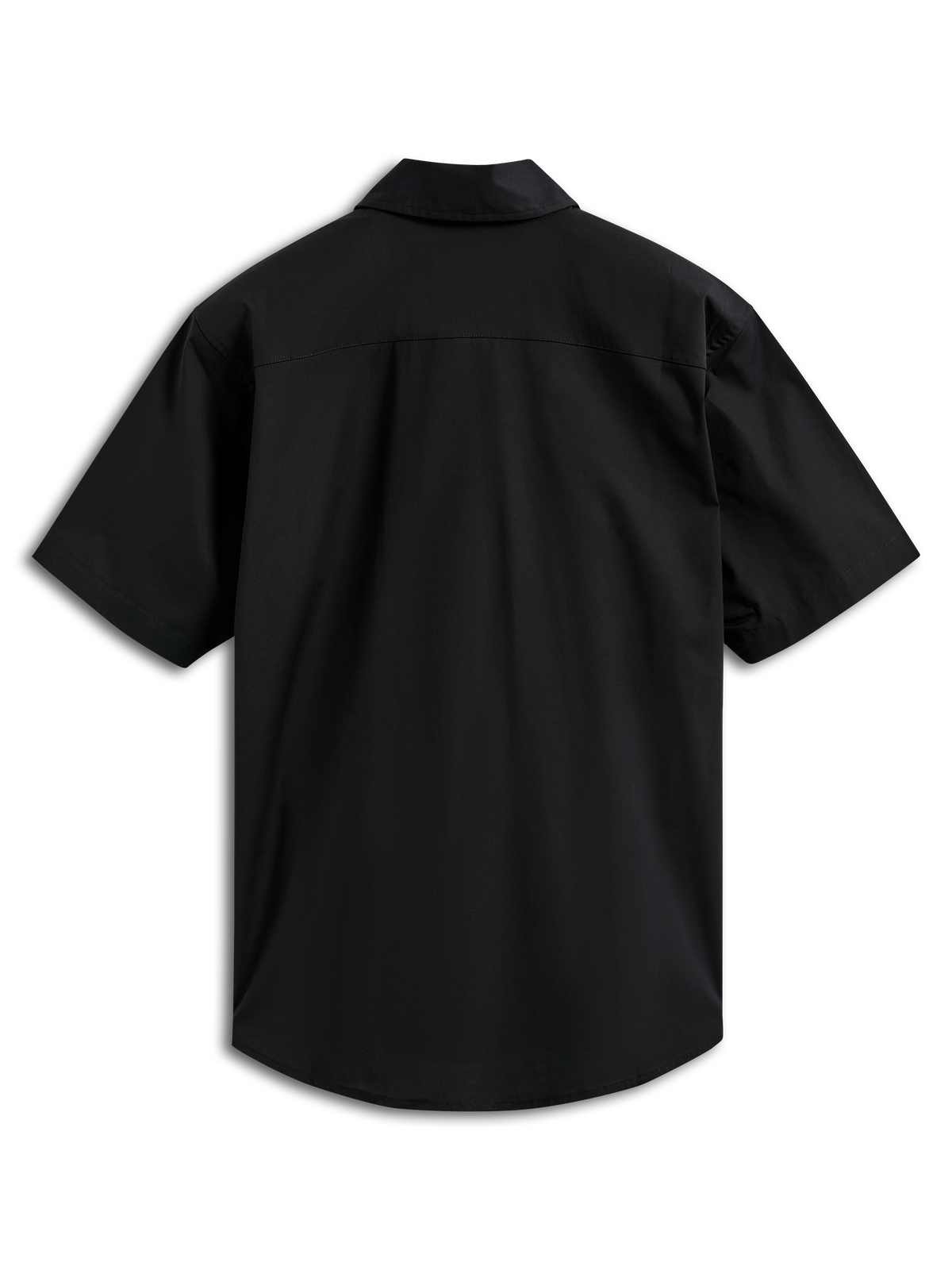 Alpinestars Strive Woven Shirt, kortärmad skjorta med knappar, svart, baksida, med strukturerat ryggok, avslappnad motorsport-inspirerad streetwear