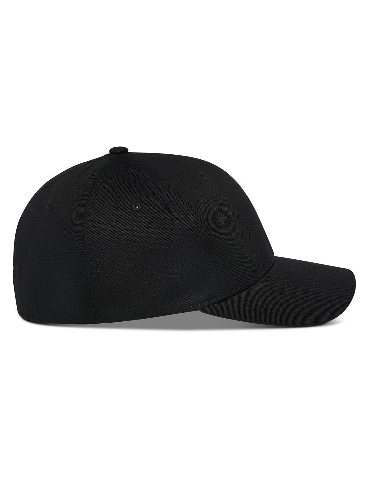 Alpinestars Pivot Hat, svart, sidoprofil av en strukturerad baseballkeps med böjd skärm, twill-tyg, avslappnad motorsportinspirerad huvudbonad