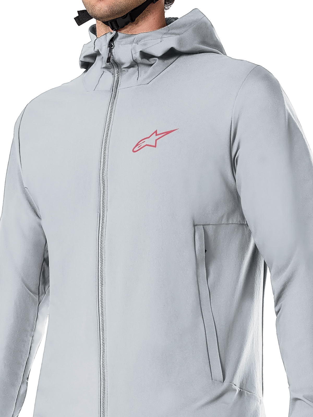 Alpinestars A-Dura Thermal Jacka, cykeljacka, titaniumgrå, med fleecefodrad huva och fickor med dragkedja, lättviktig PrimaLoft-isolering för mountainbike och terrängkörning i kallt väder