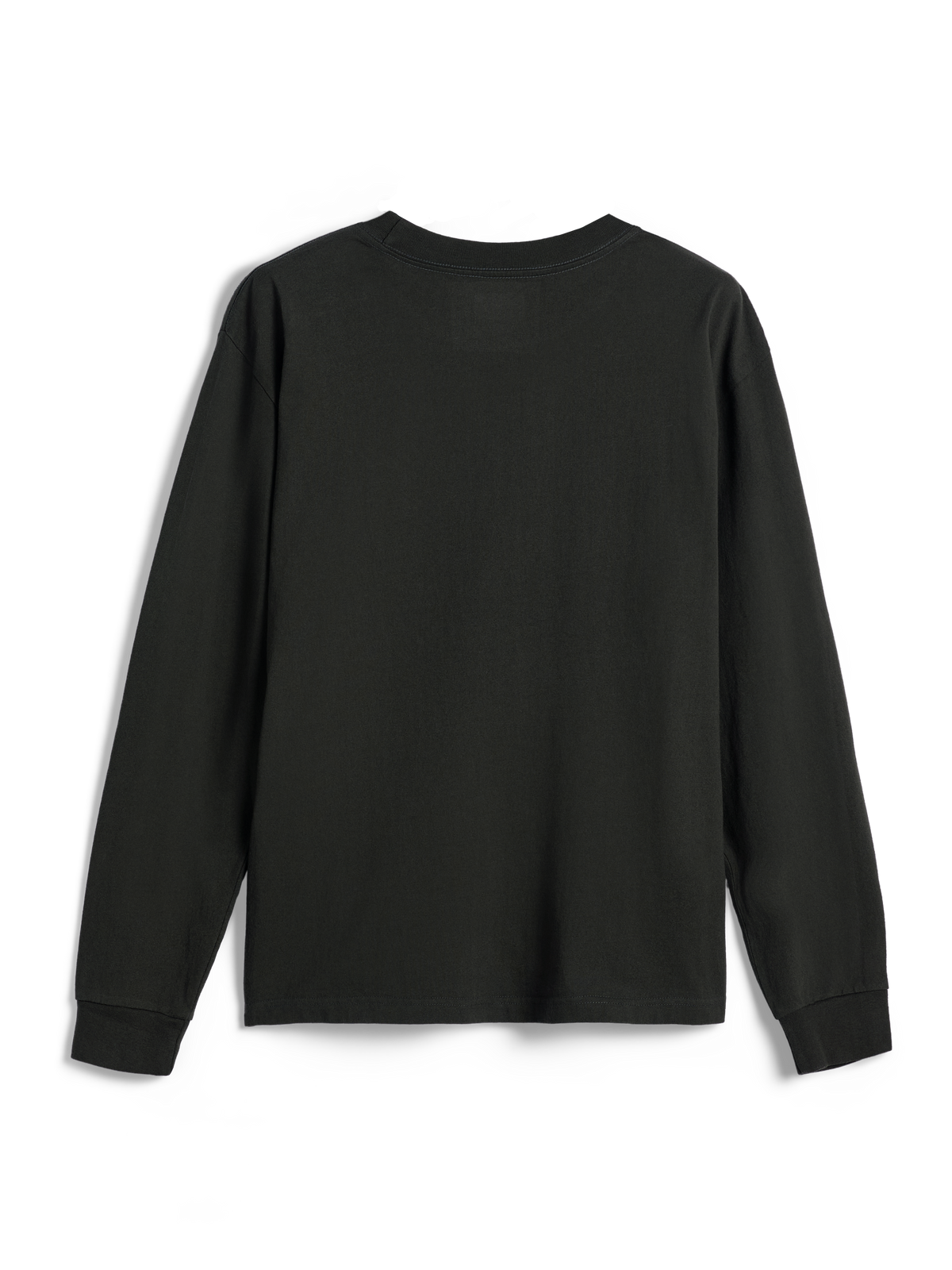 Alpinestars Essentials Ageless LS Tee, långärmad t-shirt, Off Black, baksida utan tryck, premium jersey i ekologisk bomull, avslappnad passform, casual motorsport-inspirerad streetwear