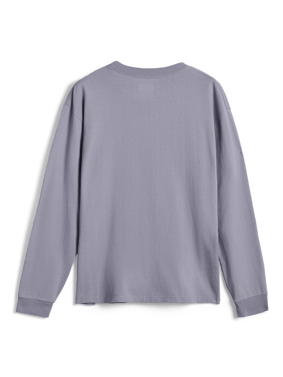 Alpinestars Essentials Ageless LS Tee, långärmad t-shirt, silver, vy bakifrån, stilren design med ribbad rund halsringning och muddar, 100 % ekologisk bomullsjersey, avslappnad modern passform