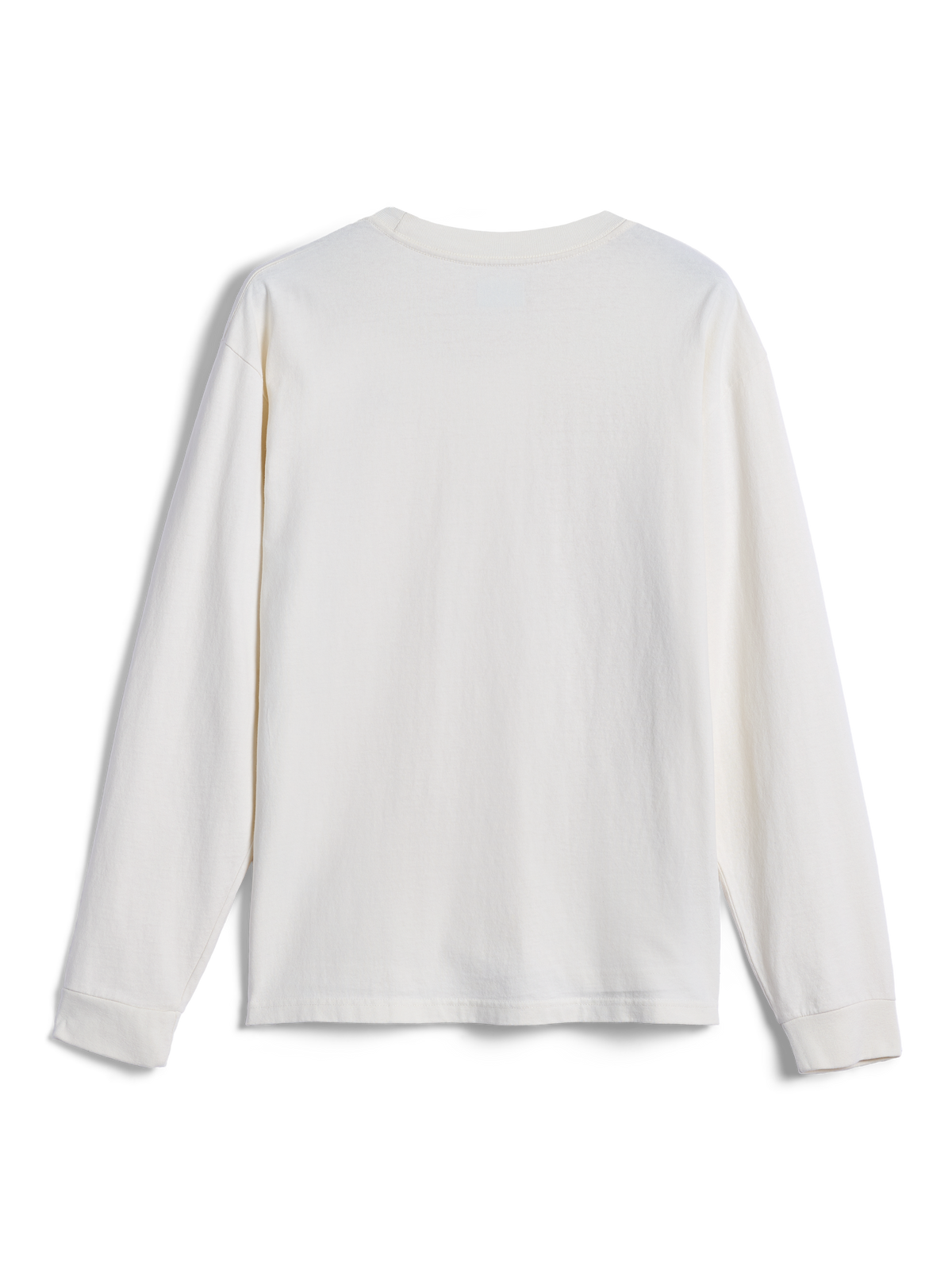 Alpinestars Essentials Ageless LS Tee, långärmad t-shirt, Off White, baksida, stilren minimalistisk design, avslappnad passform, vardagskläder i ekologisk bomull