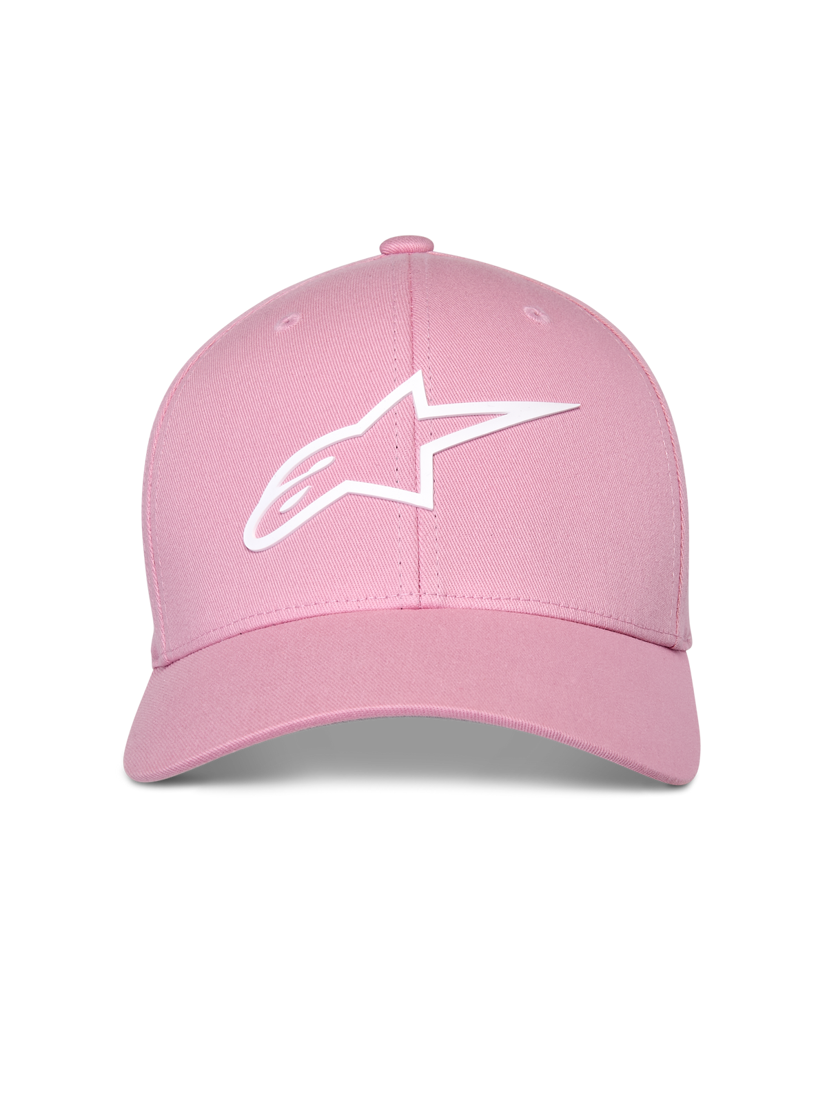 Alpinestars Ageless Multi keps, rosa, vit 3D Astars-logotyp, böjd skärm med strukturerad krona, casual sportswear-keps
