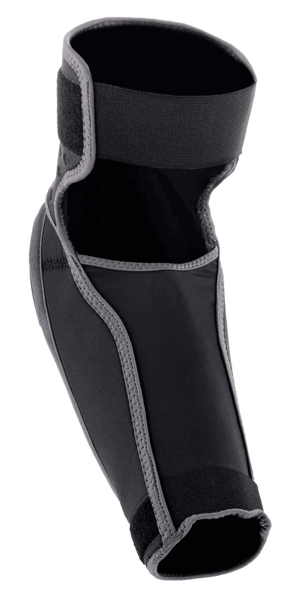 Alpinestars Vector armbågsskydd, MTB-armbågsskydd, svarta och antracitgrå, med en tvådelad konstruktion med elastiska remmar upptill och nedtill, kardborrestängning och en utskärning för flexibel rörelse
