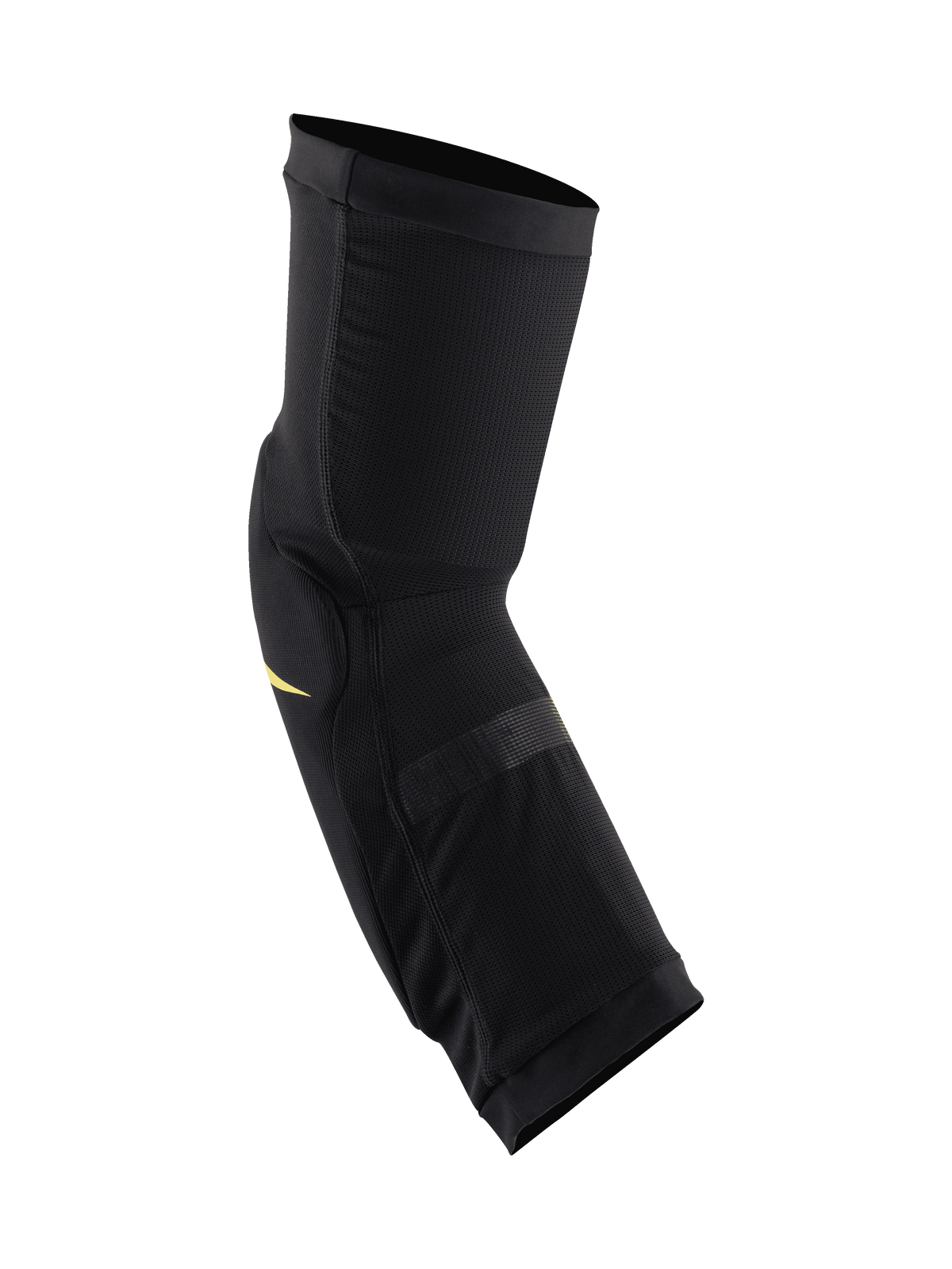 Alpinestars Paragon Plus knäskydd, svarta och acid yellow, lätt slip-on-skydd med stretchmesh som andas, ergonomisk förformad design för mountainbike och terrängskydd