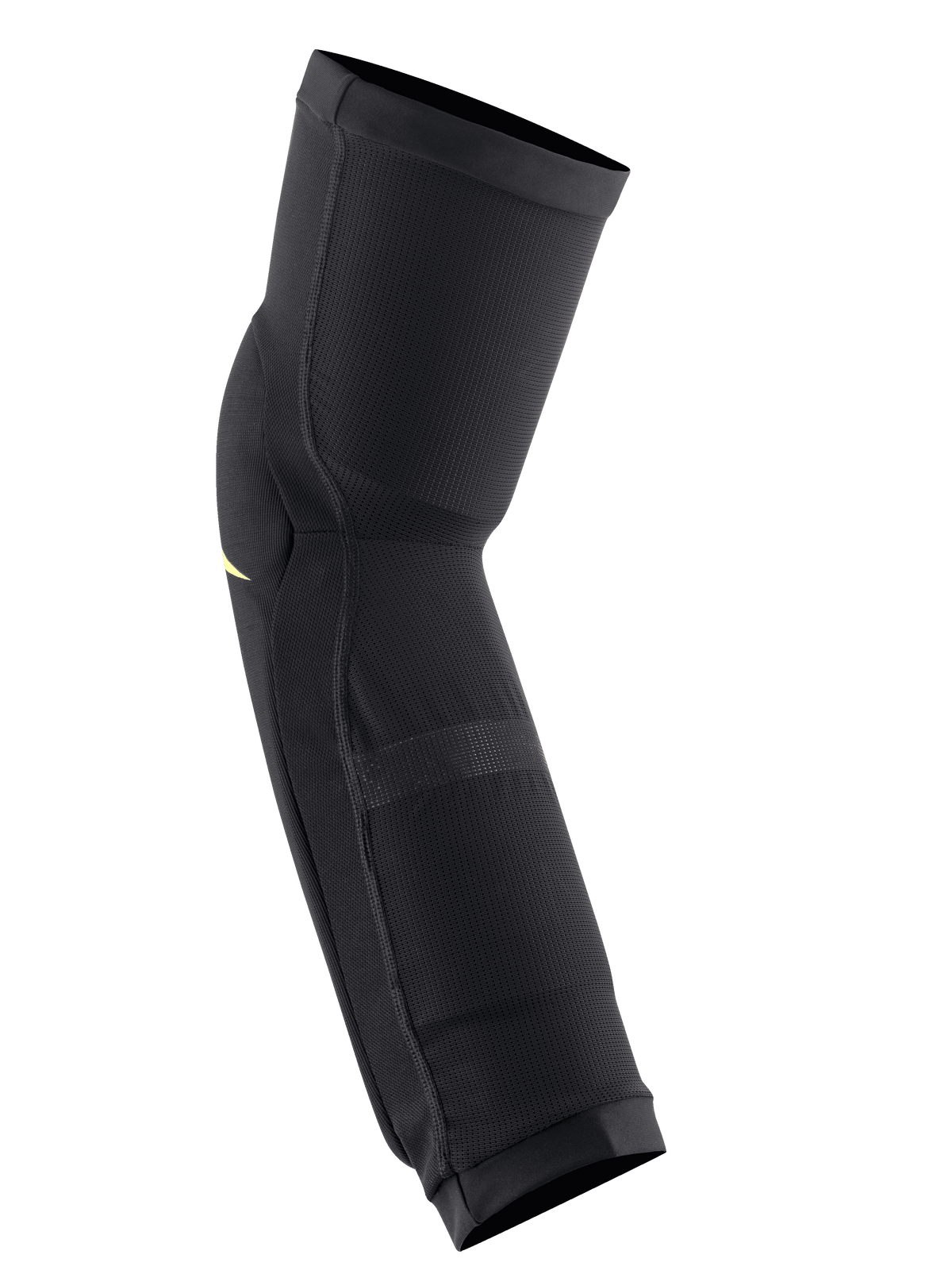 Alpinestars Paragon Plus knä-/benskydd, Black Acid Yellow, slip-on-skyddsmudd, har ventilerande meshkonstruktion och ergonomisk förformad design för MTB-cykling