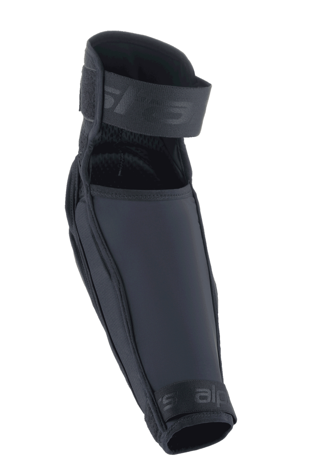 Alpinestars A-Impact Plasma Elite Shield armbågsskydd, MTB-armbågsskydd, svart, med ett slätt hårt skal i TPU för slagskydd, dubbla justerbara remmar för en säker passform och en ergonomisk förböjd design för aggressiv trail-cykling.