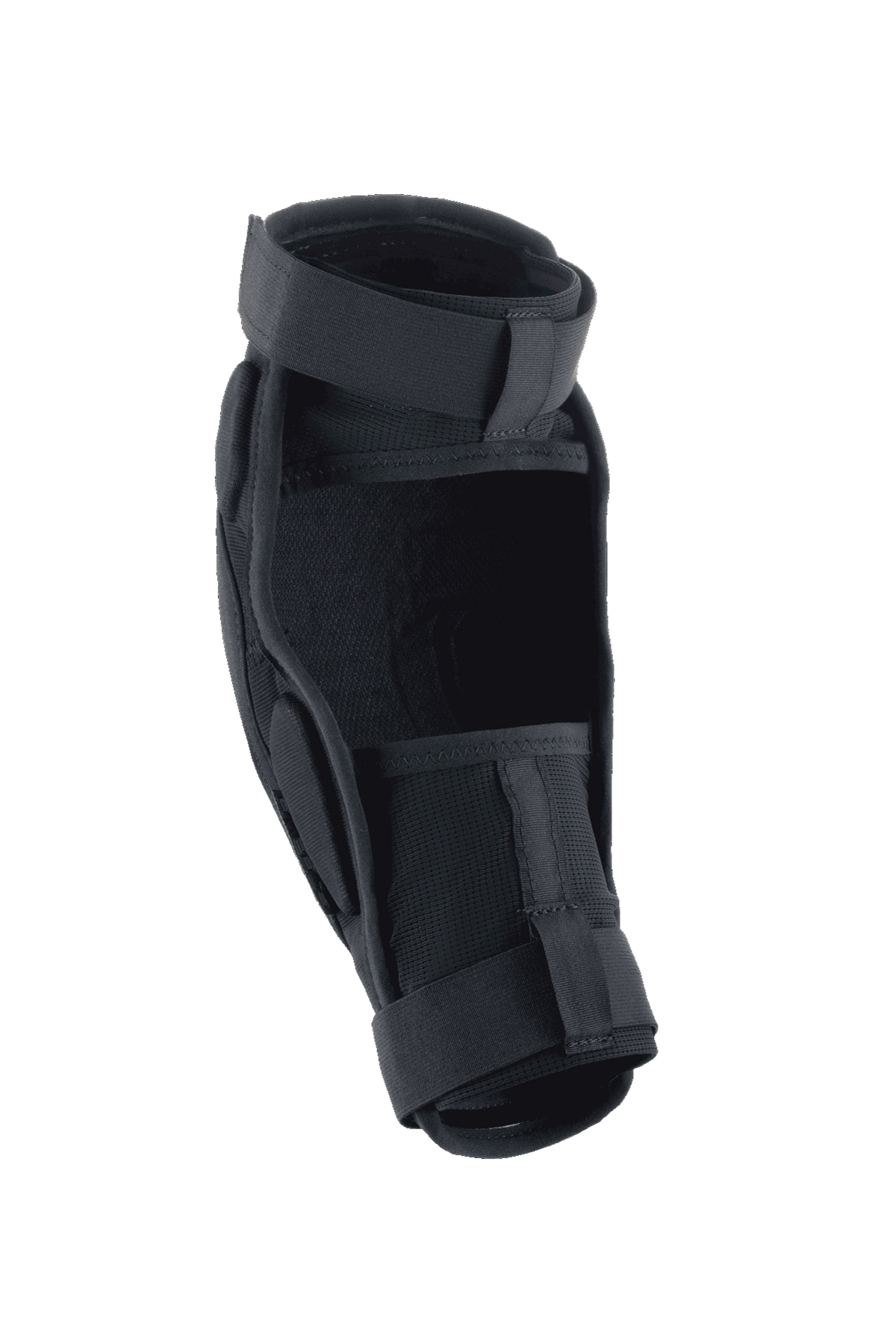 Alpinestars A-Impact Plasma Pro armbågsskydd, svart, baksida som visar dubbelremstängning och ventilerande meshpaneler, ergonomisk design för mountainbike-skydd
