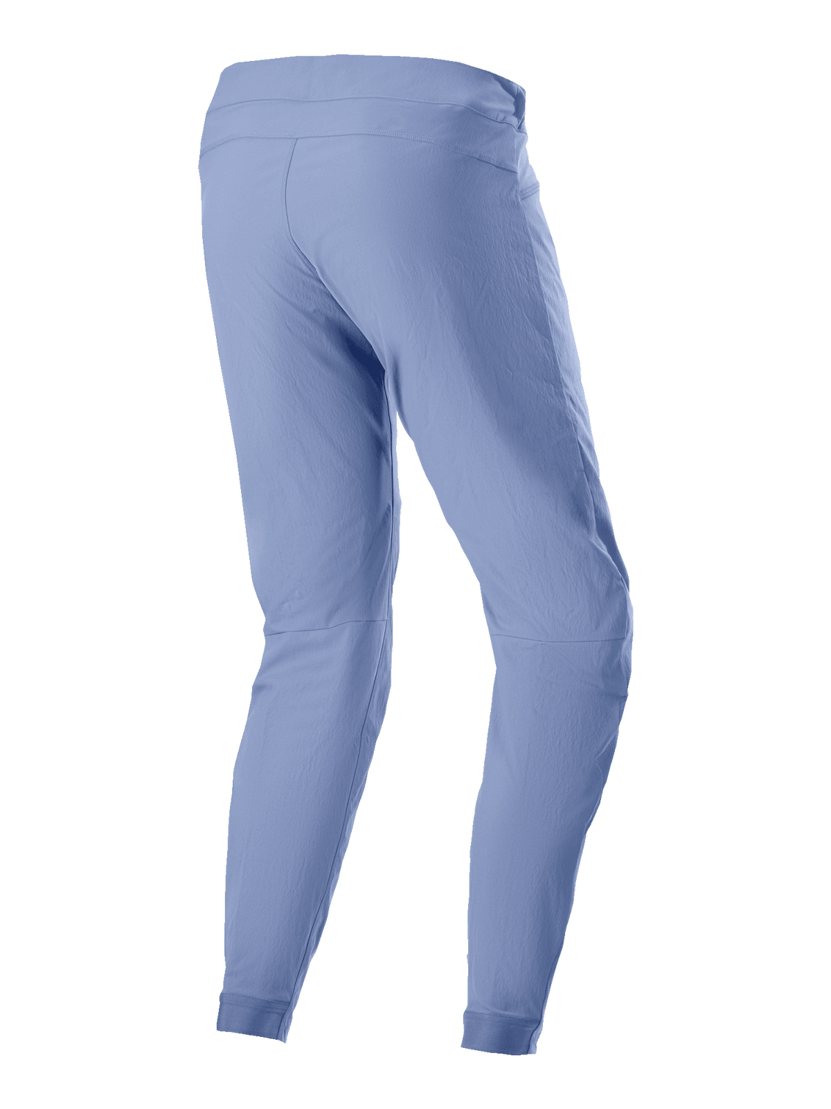 Alpinestars A-Dura Pants, MTB-byxor, Infinity Blue, baksida som visar avsmalnande bendesign och elastiska muddar, slitstarkt 2-vägsstretchtyg för terrängcykling