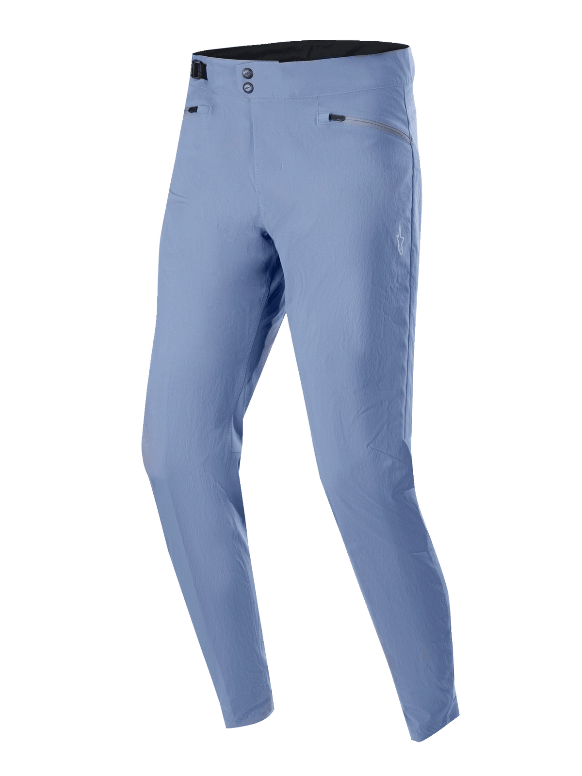 Alpinestars A-Dura byxor, MTB-cykelbyxor, Infinity Blue, med dubbel tryckknappsstängning i midjan och blixtlåsförsedda fickor, lättviktigt 2-vägsstretchtyg, normal passform för terrängprestanda