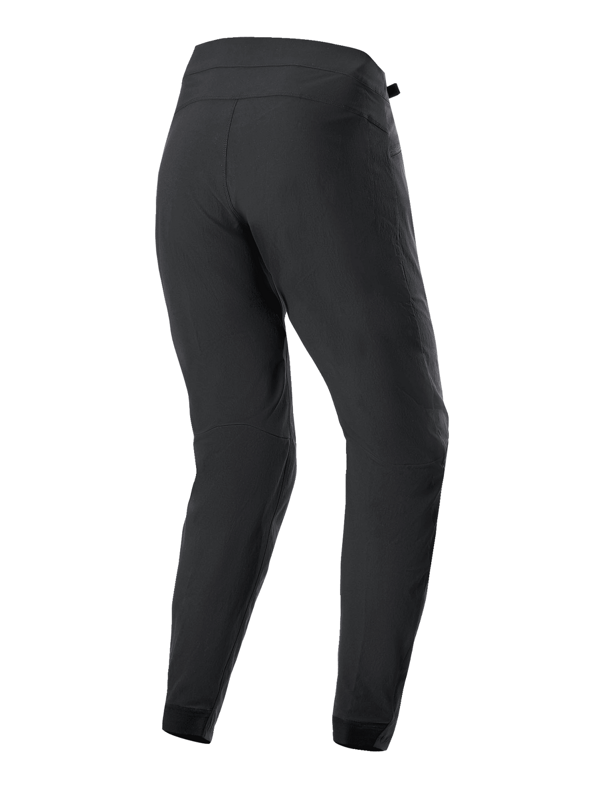 Alpinestars Women's Stella A-Dura Pants, MTB Cycling Pants, Black, rear view showing ergonomic construction, tapered fit, and durable 2-way stretch fabric for mountain biking.