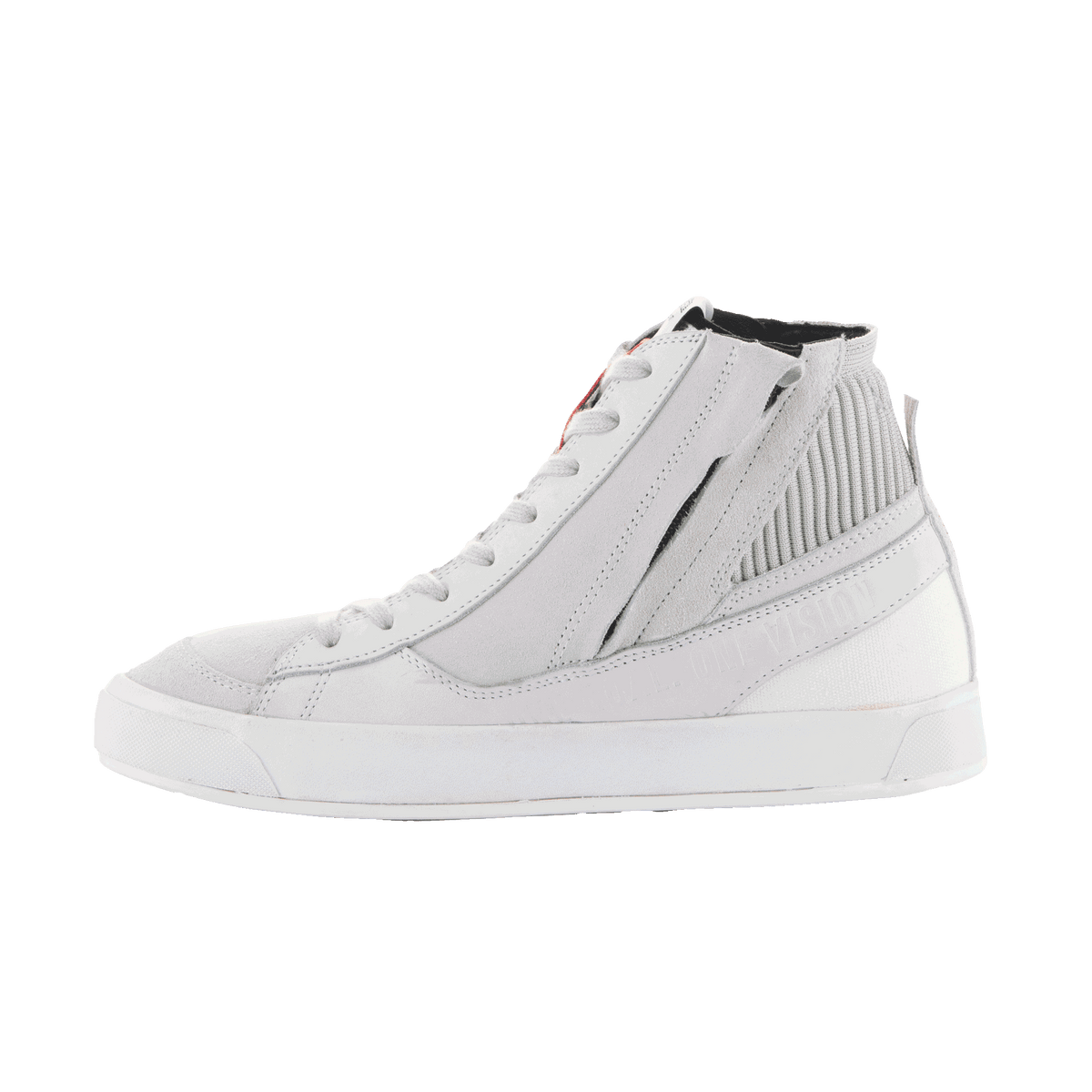 Alpinestars Stated skor, urbana MC-stövlar för herr, vita och kallgrå, konstruktion i nubuck och mocka.