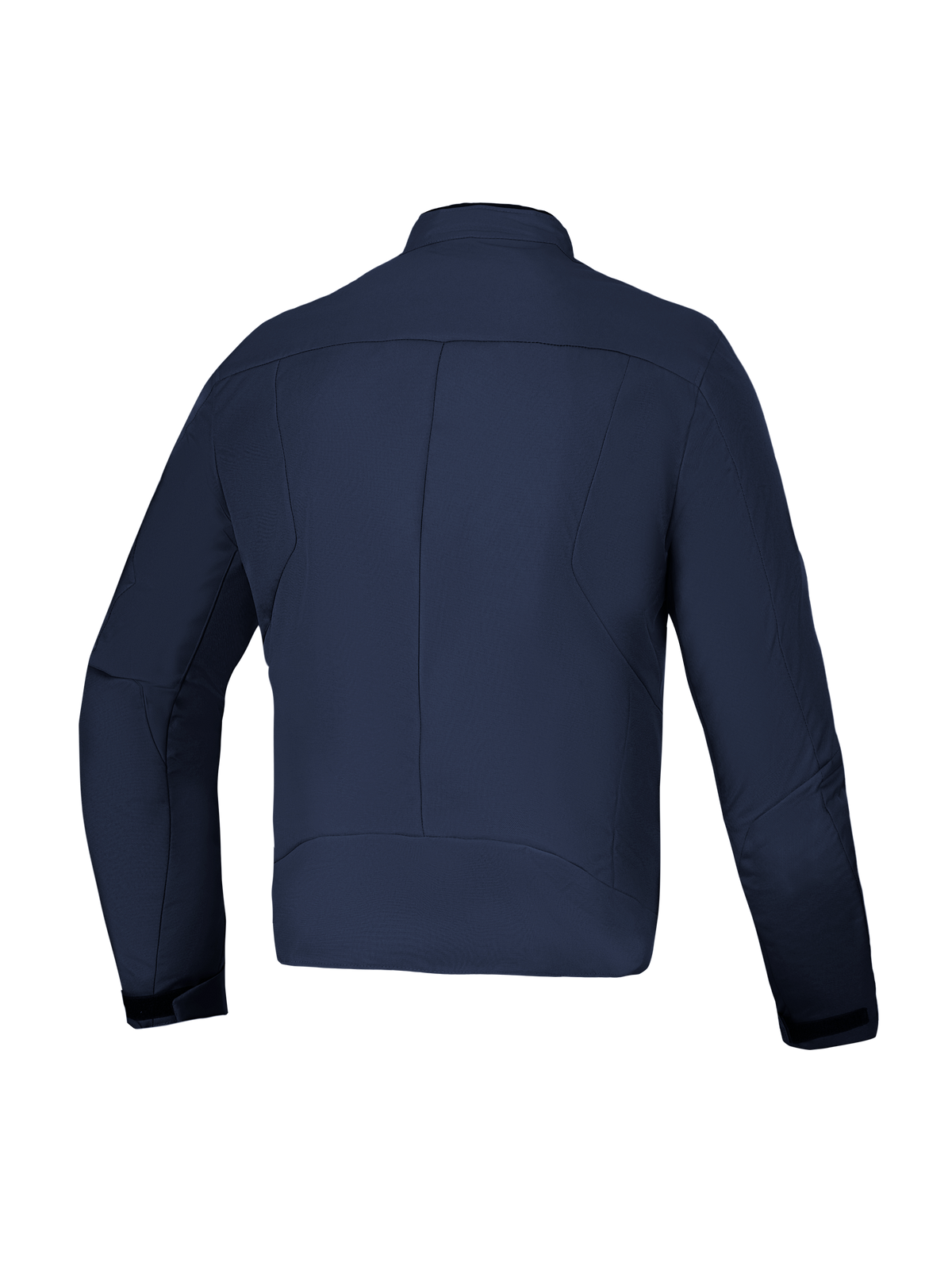 Alpinestars C-1 Waterproof Jacka, urban samtida motorcykeljacka, mörkblå, med ett 3D-ryggmönster och rak passform, sedd bakifrån