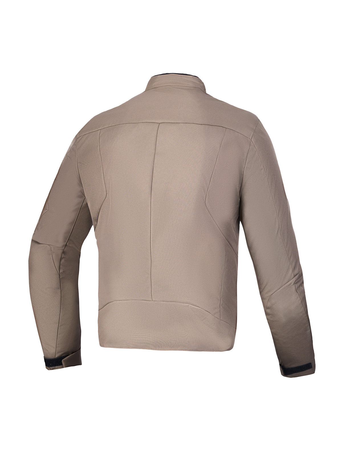Alpinestars C 1 Waterproof jacka, urban motorcykeljacka bakifrån med ergonomiska ärmar och 3D-ryggmönster, brun textilkonstruktion