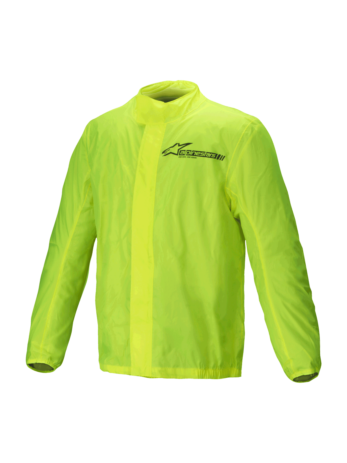 Alpinestars Hurricane Rain V2 jacka, gul vattentät motorcykelregnjacka med reflekterande detaljer och lätt packbar design