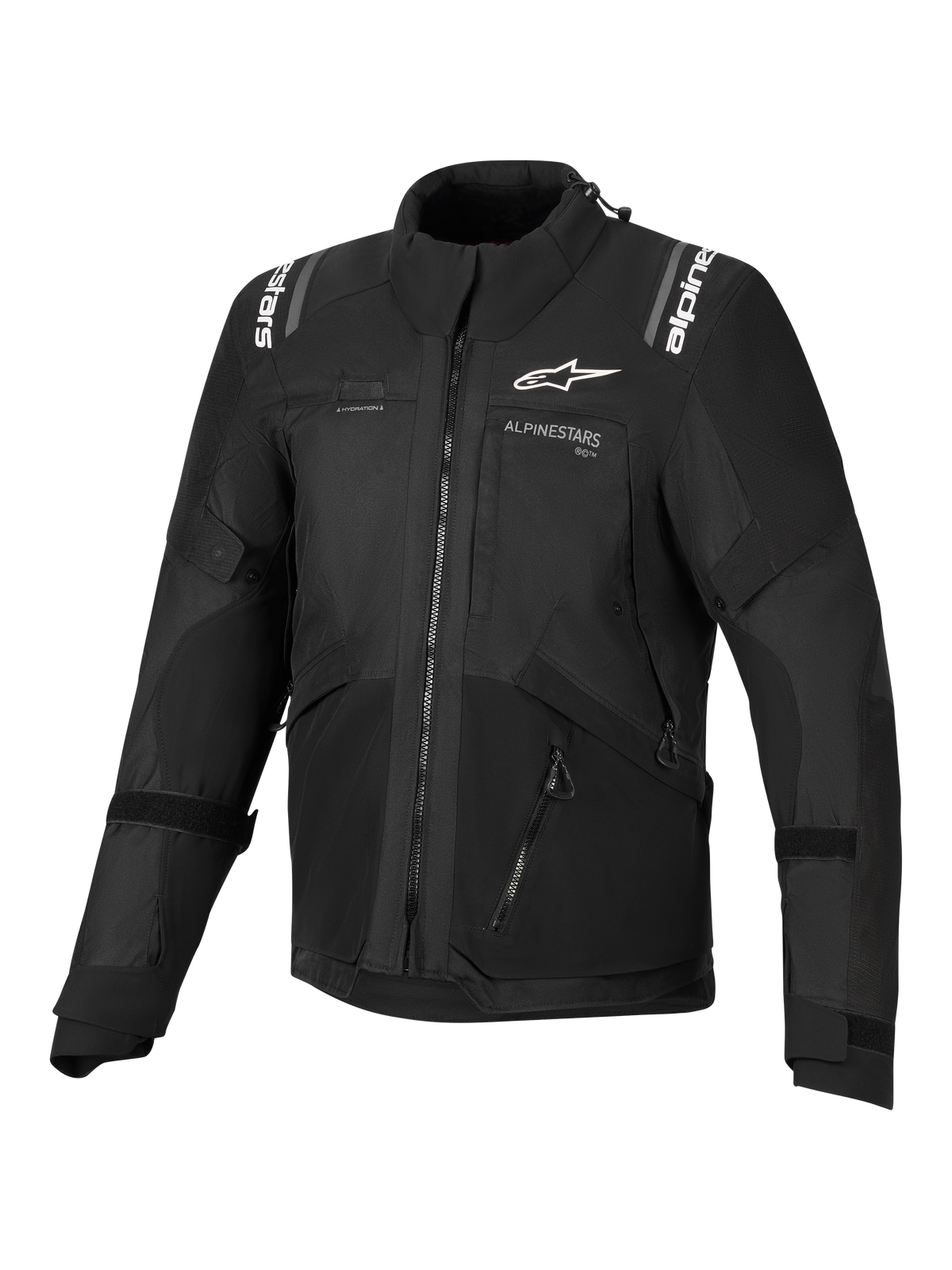 Alpinestars Andes V4 Drystar® MC-jacka, äventyrs- och touringjacka för herrar, svart, vattentät textilkonstruktion med CE-certifierat skydd och reflekterande detaljer