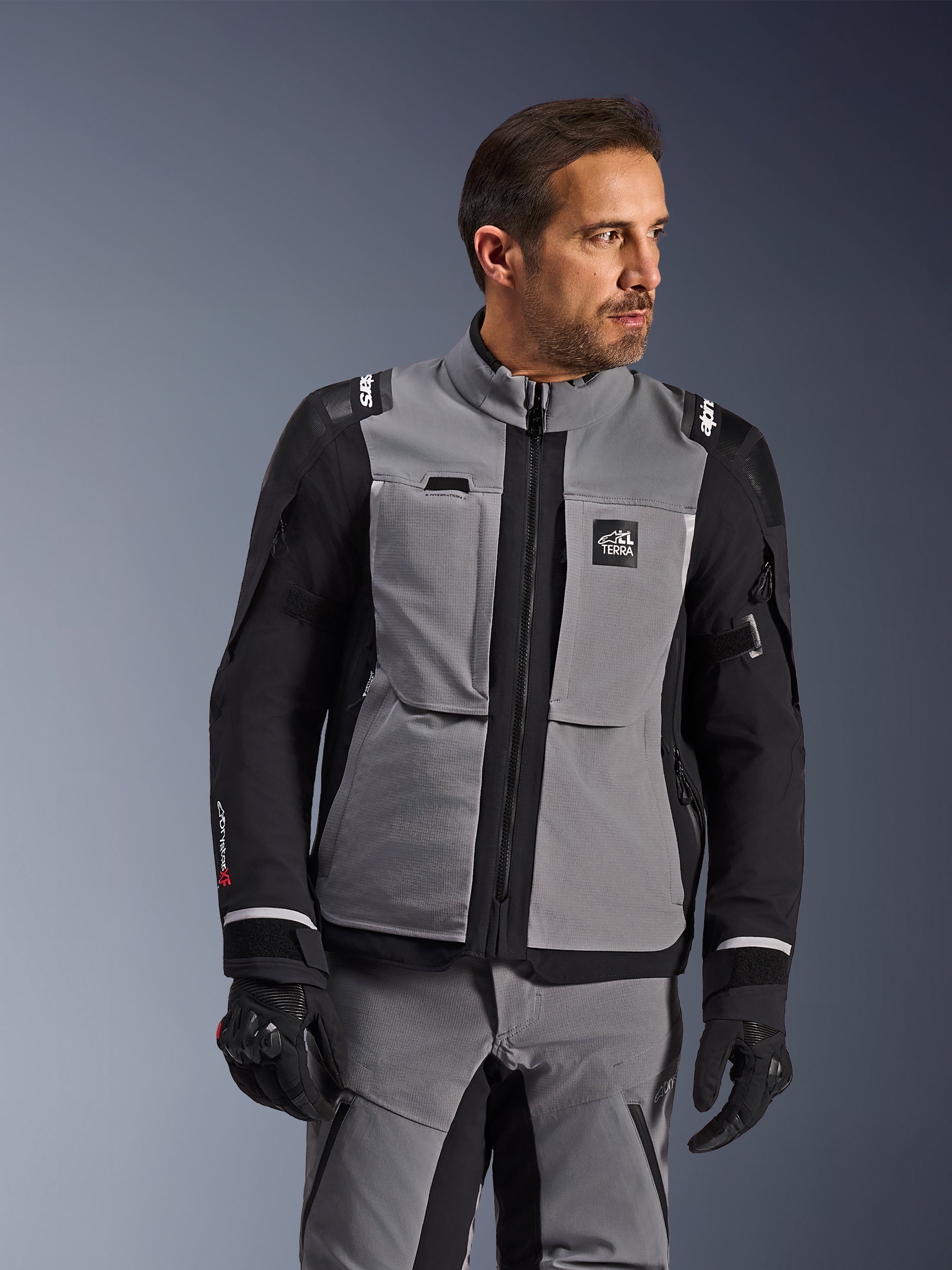 Andes Pro Drystar® XF - Gray Motorcycle Jacket | Alpinestars®