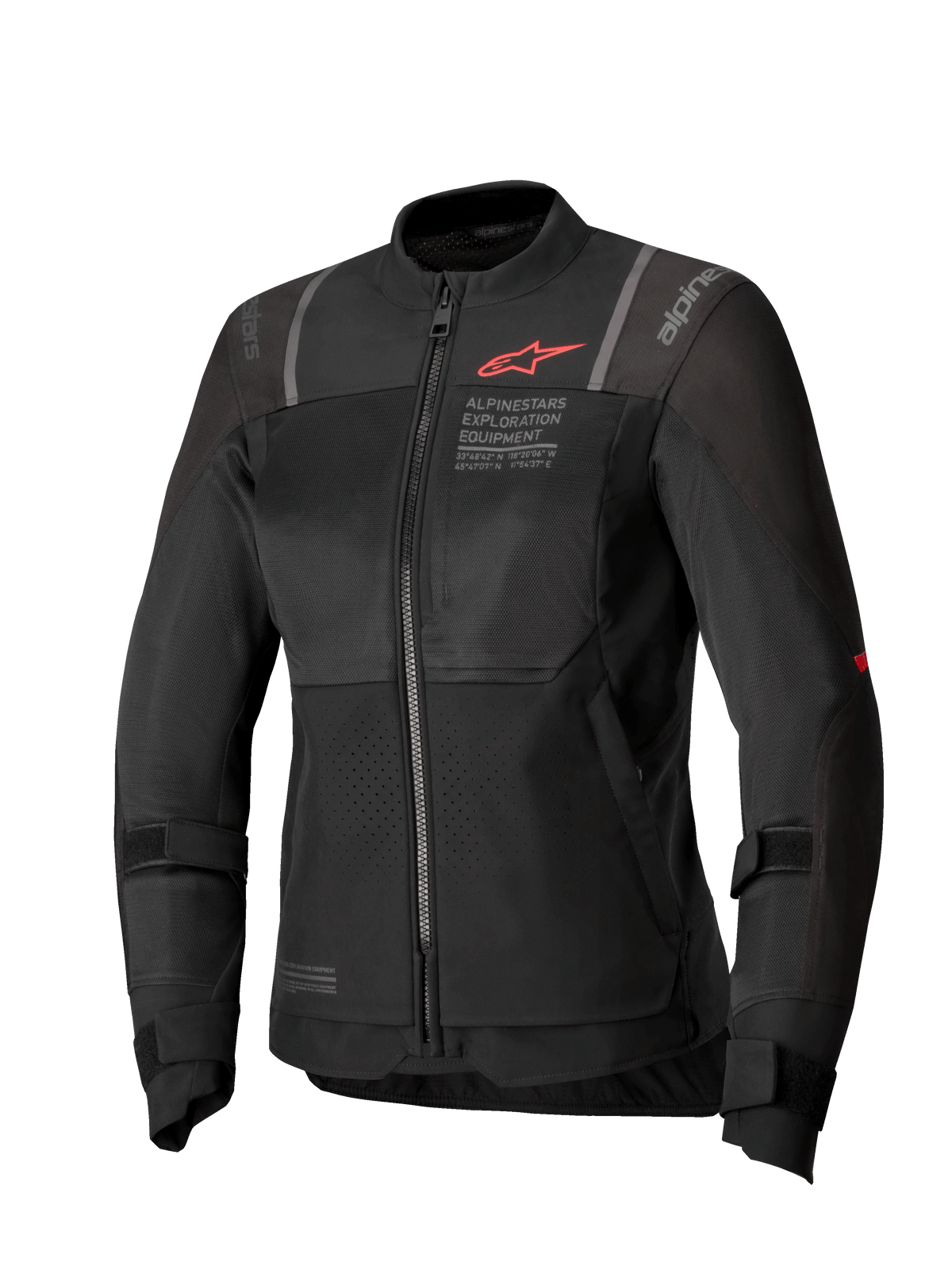 Alpinestars Stella ST-2 Air jacka, dam-motorcykeljacka för touring, svart, textilkonstruktion med meshpaneler, CE-certifierad