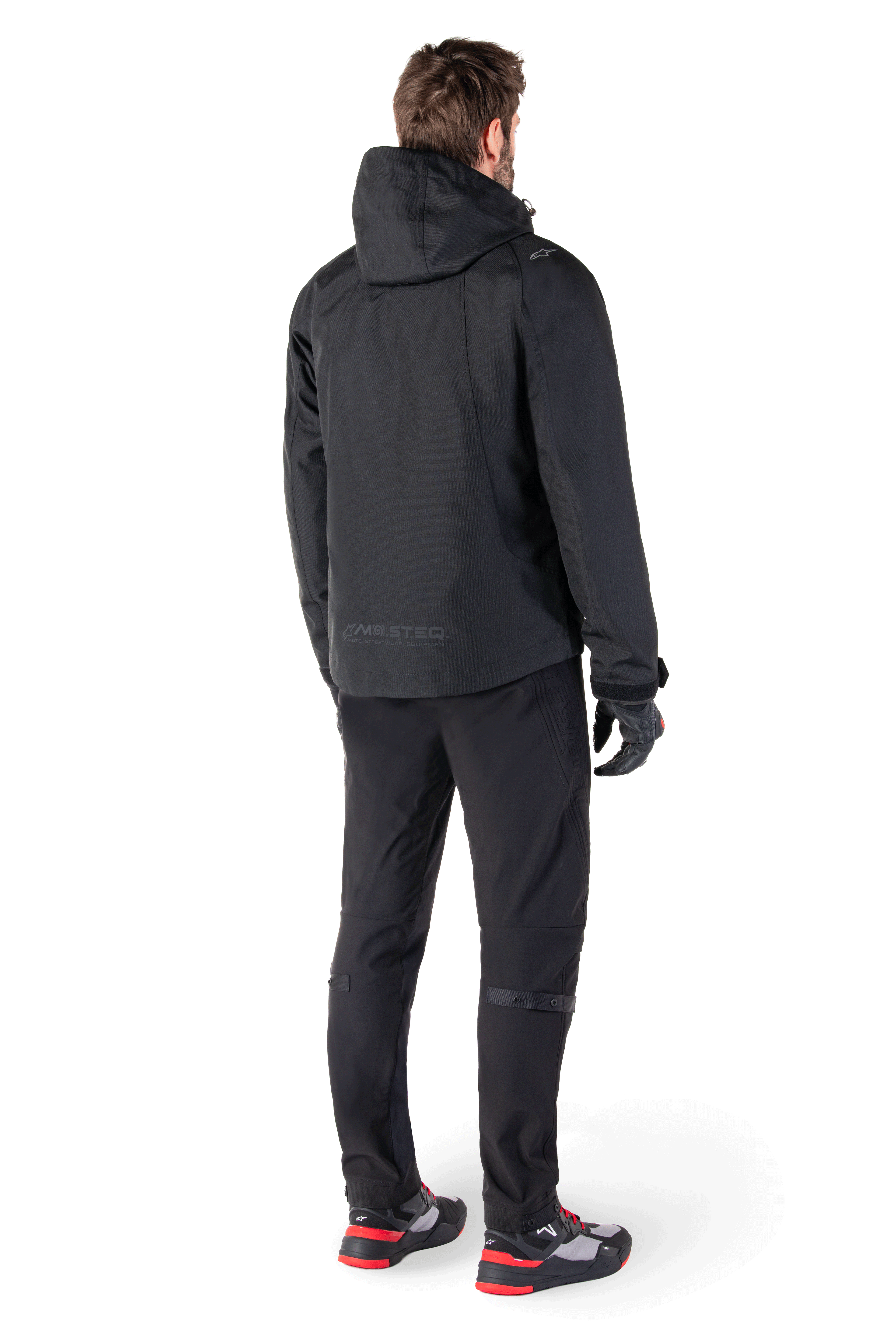 Alpinestars Morush vattentät parka, svart urban MC-jacka för herrar, textil, Tech-Air® 3-förberedd med stormsäker huva