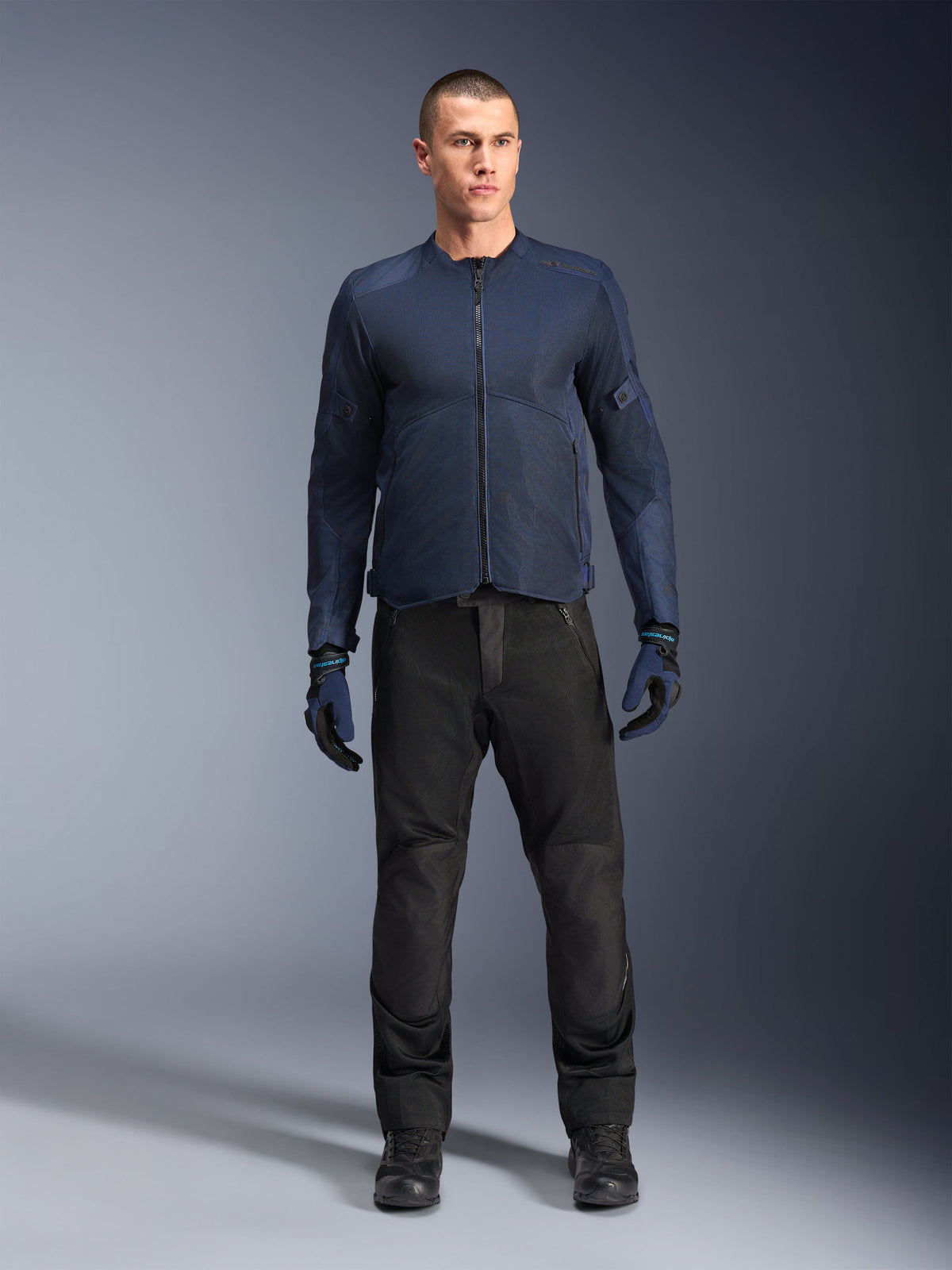 Alpinestars C-1 Air jacka, blå urban motorcykeljacka i teknisk mesh, perfekt för pendling och touring.
