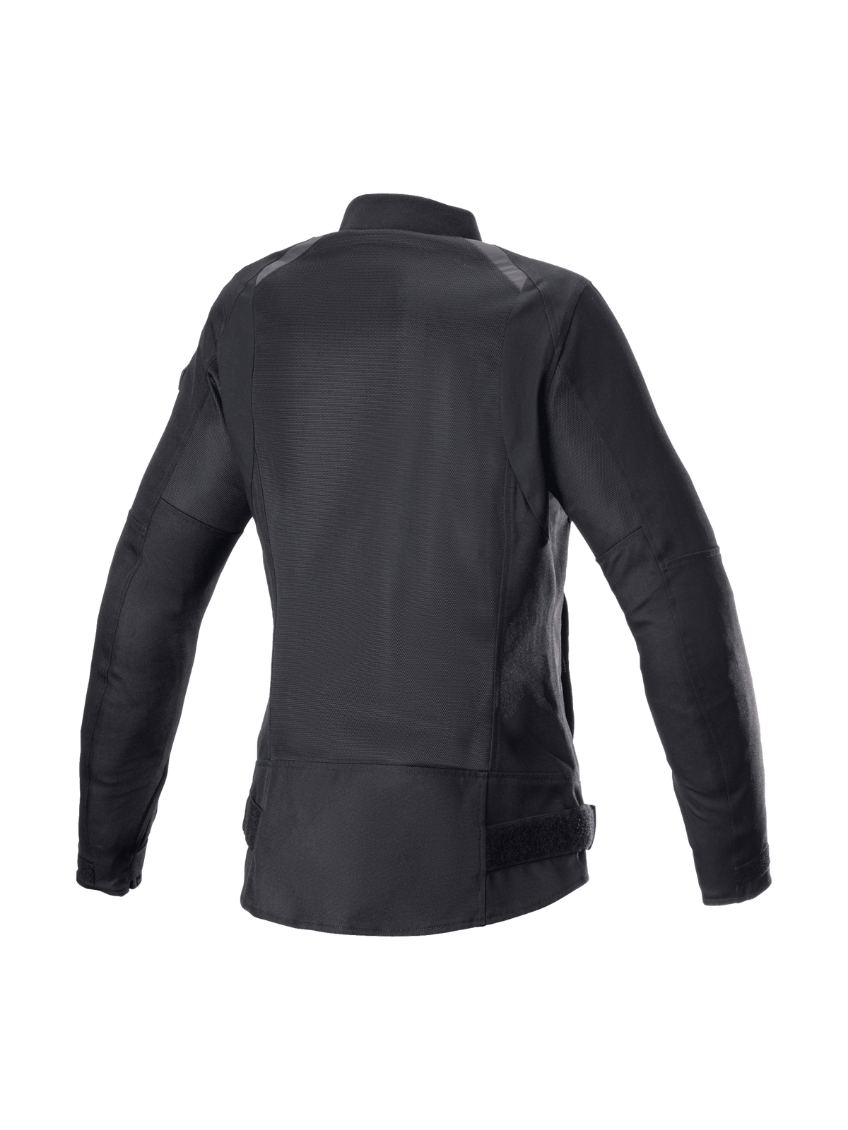 Alpinestars Eloise V2 Air jacka för dam, svart urban motorcykeljacka sedd bakifrån med ventilerande mesh och förlängd rygg.