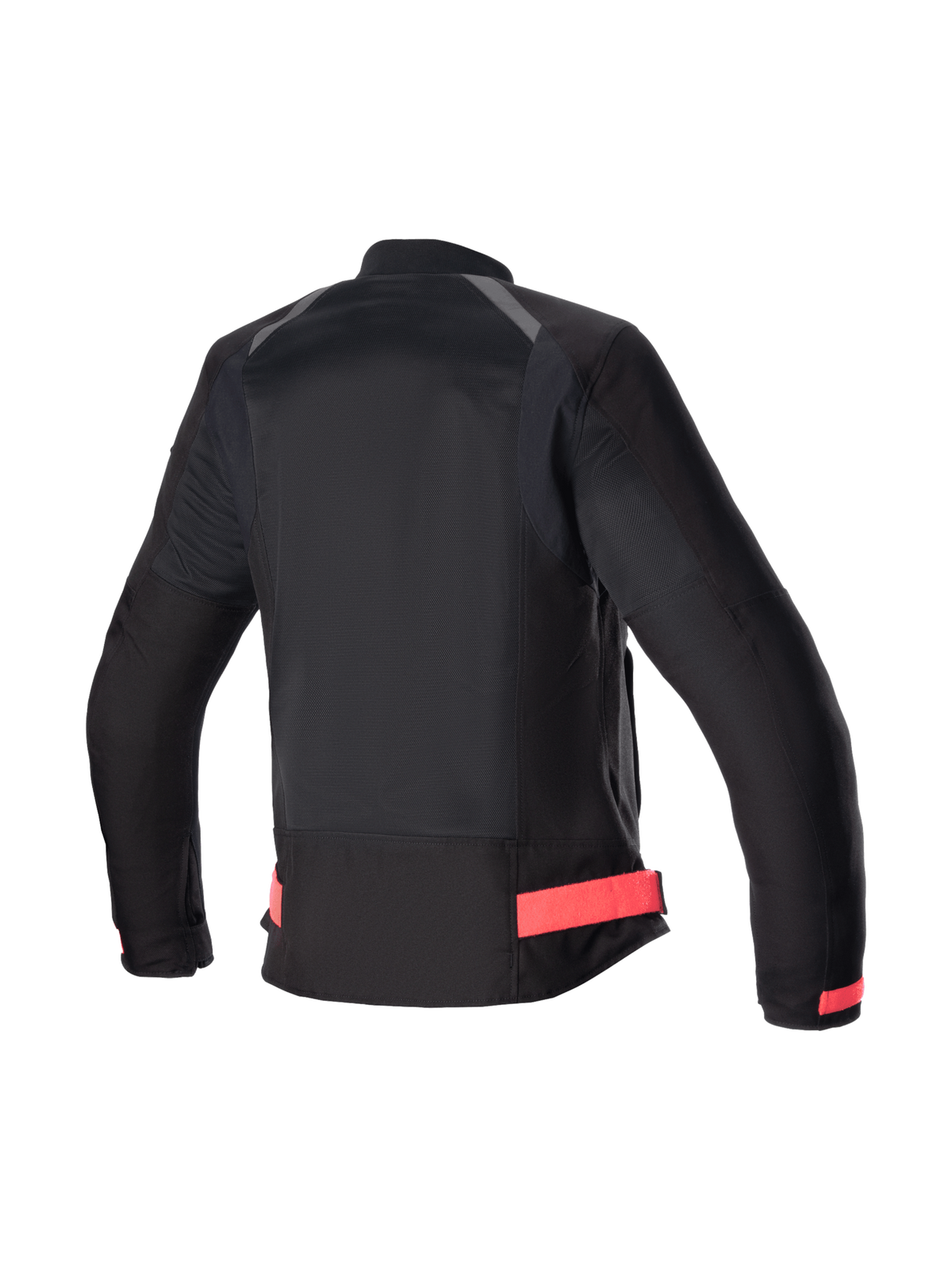 Alpinestars Eloise V2 Air jacka för dam i svart och rosa, vy bakifrån av ventilerad urban MC-jacka i textil.