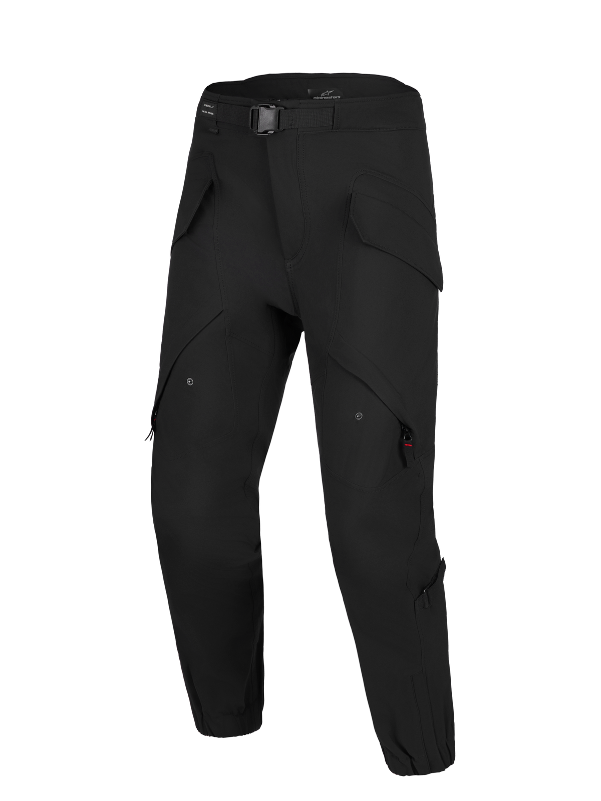 Alpinestars Juggernaut V2 Drystar byxor, svarta urbanmotorcykelbyxor, CE-certifierade med cargofickor och vattentätt membran