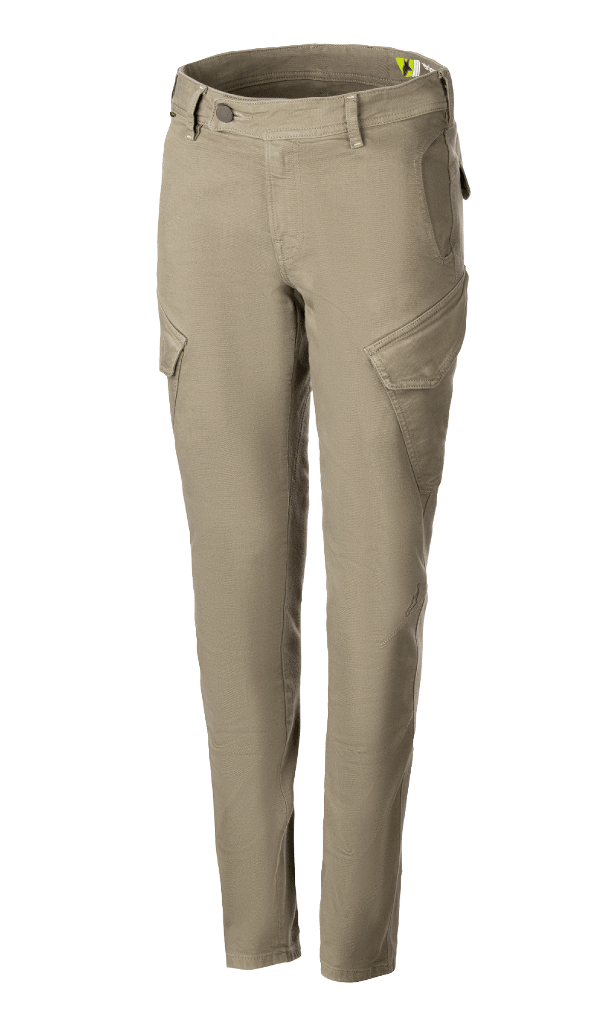 Alpinestars Caliber Tech motorcykeljeans för dam, militärgröna motorcykelbyxor i slim fit och stretchig Cordura.