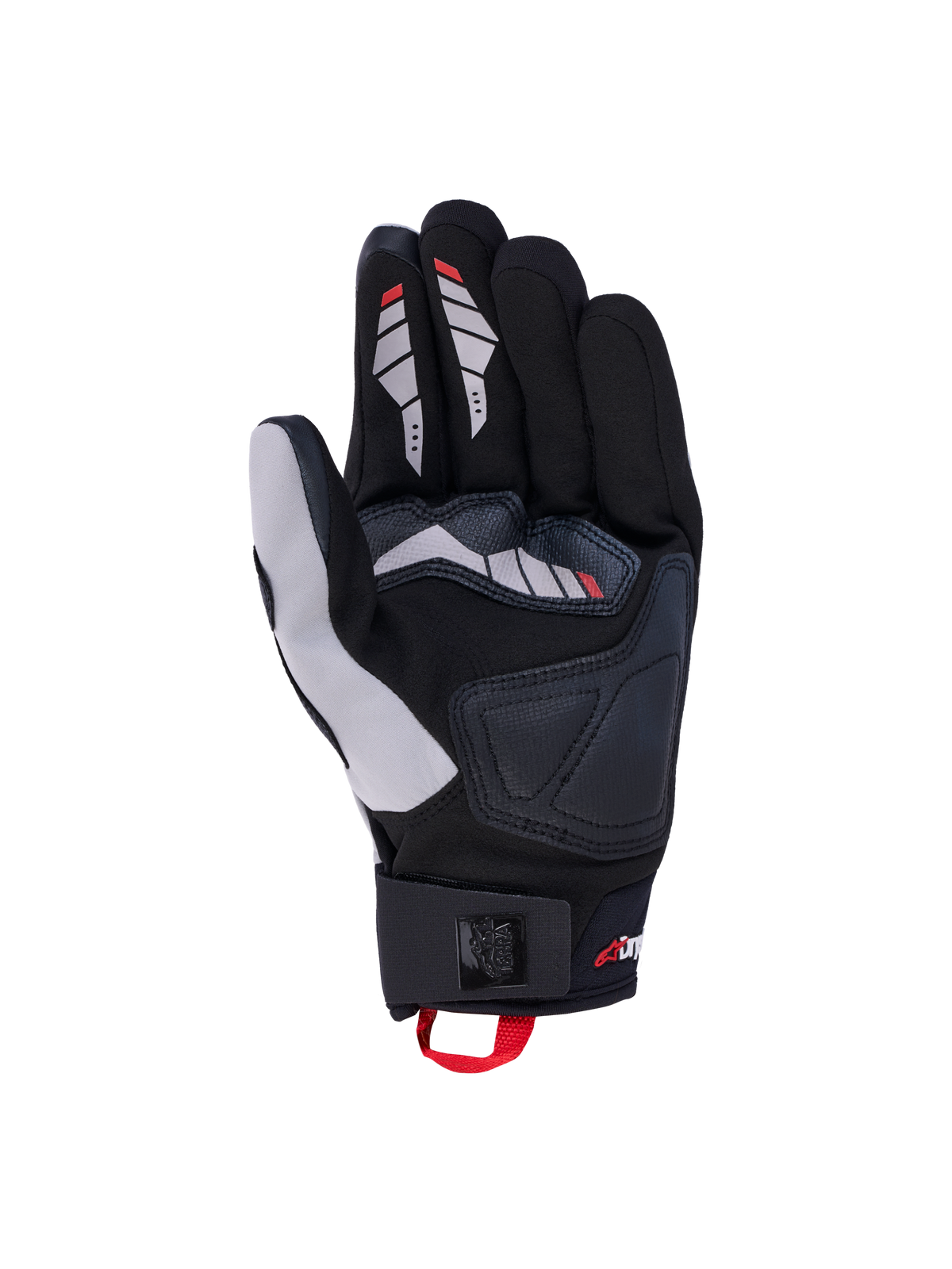 Alpinestars Maxdura Drystar handskar, all-terrain motorcykelhandskar, grå och svarta, vattentäta dual-sport-handskar med mockapalm och TPR-skydd