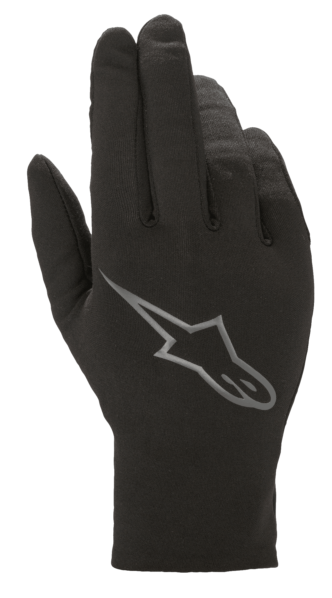 Alpinestars Range 2 In One GORE-TEX innerhandske, urtagbart foder i termisk fleece, svart med grå Astars-logotyp på ovansidan, flersäsongstillbehör för motorcykelhandskar