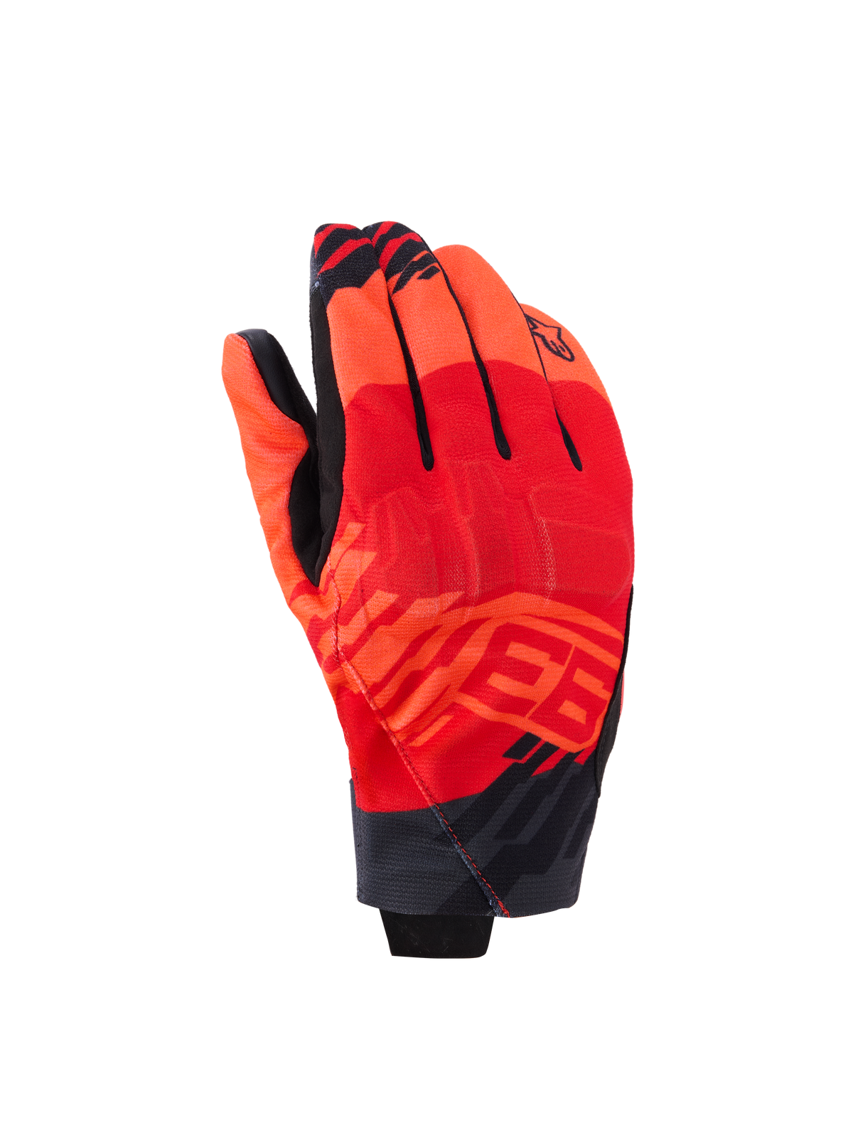 Alpinestars MM93 Reef V2 handskar, mc-handskar med kort manschett, Red Fluo och Bright Red med svarta detaljer, med Marc Marquez MM93-grafik och integrerat knogskydd, modern urban design
