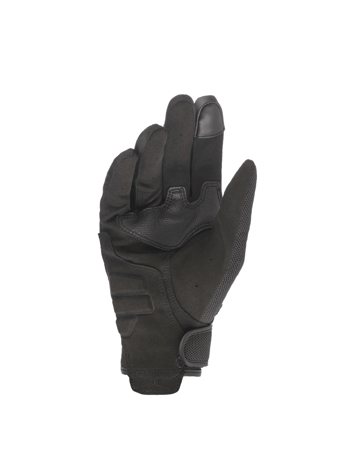 Alpinestars Copper Gloves, black urban motorcycle gloves with a synthetic suede palm for commuter road riding.