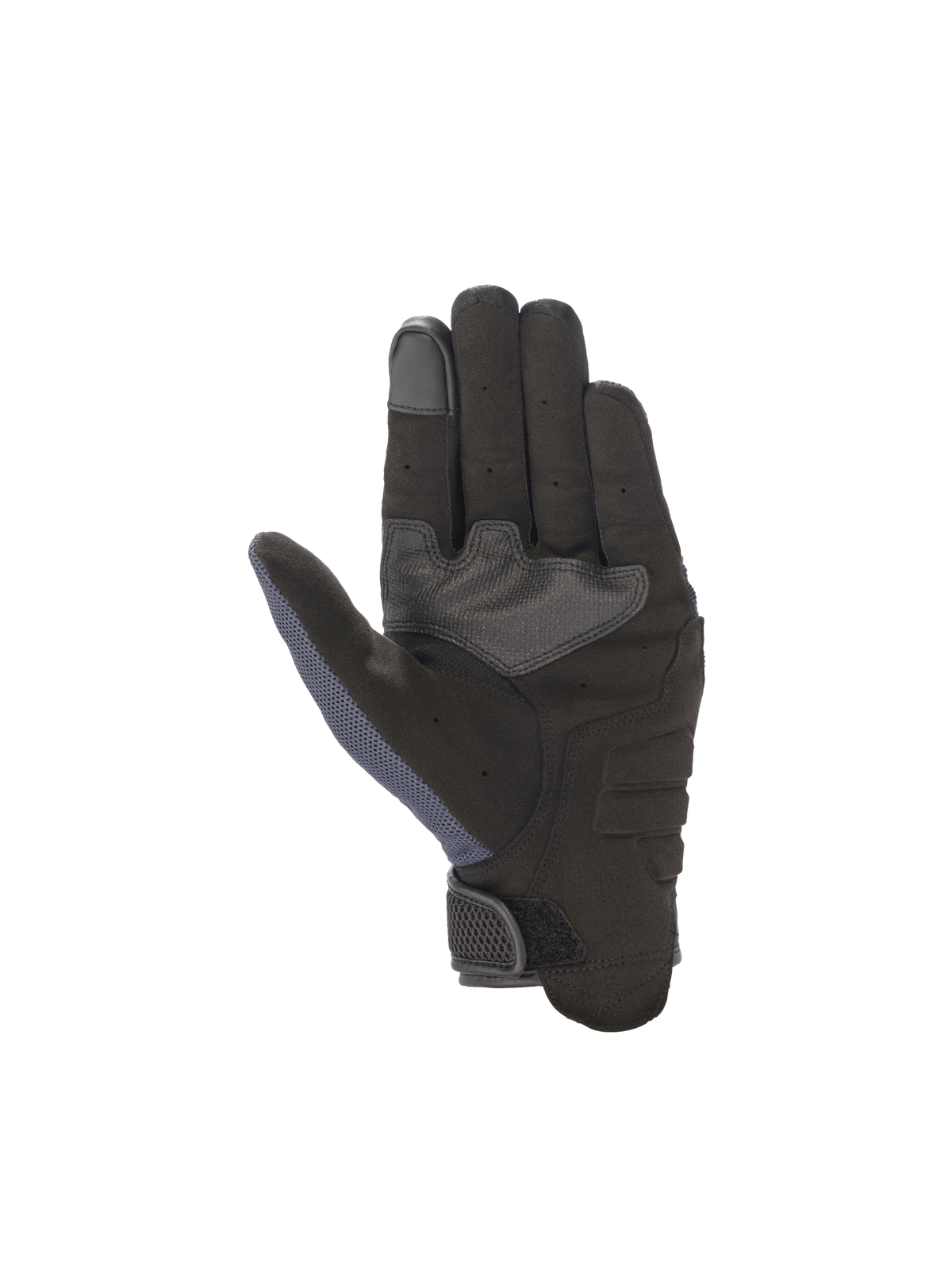 Alpinestars Copper handskar, blå och svarta urbana motorcykelhandskar, handflata i syntetmocka med pekskärmskompatibel fingertopp