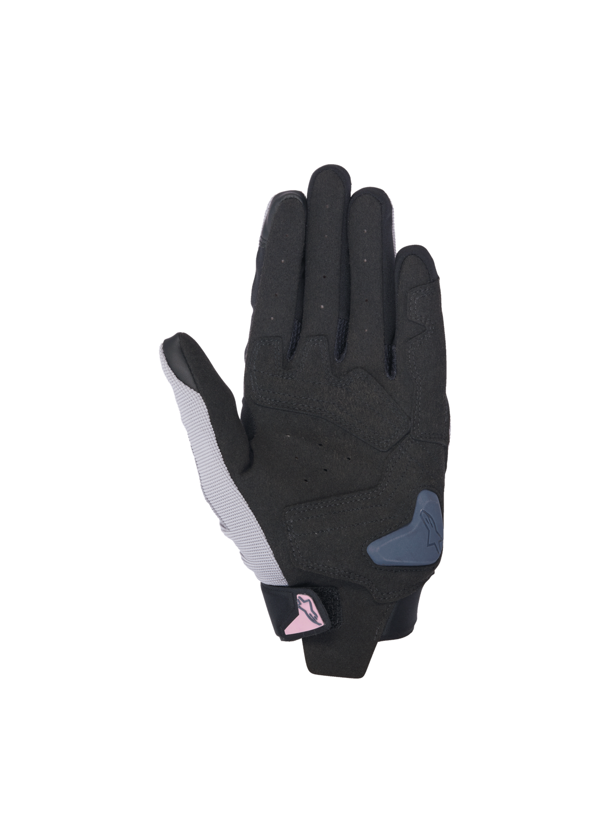 Alpinestars Stella SP X 1 motorcykelhandskar för dam, svarta och grå, handflata i syntetläder med integrerad TPR-glidare.