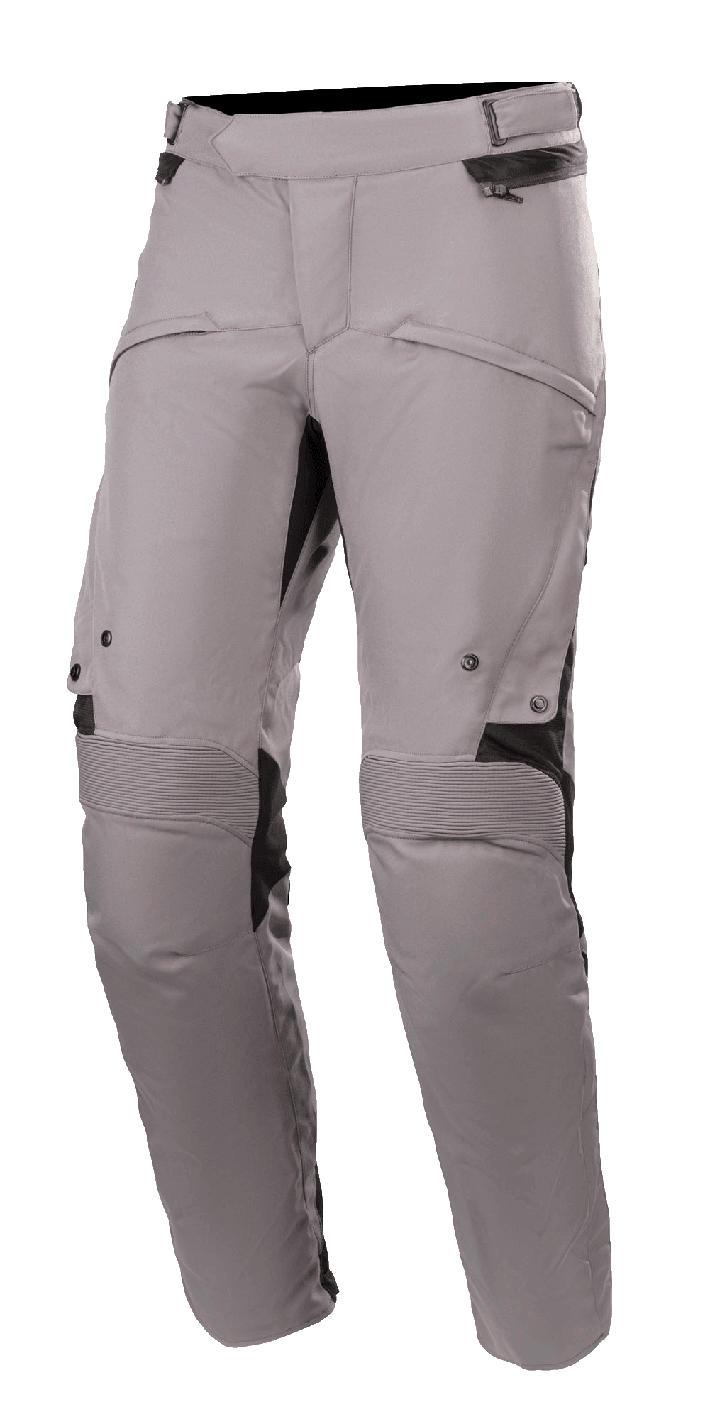 Alpinestars Road Pro GORE-TEX byxor, motorcykeltouringbyxor, mörkgrå och svarta, med dragspelsstretchpaneler på knäna, justerbara midjeremmar, ventilationsöppningar och fickor med dragkedja, slitstark teknisk textilkonstruktion
