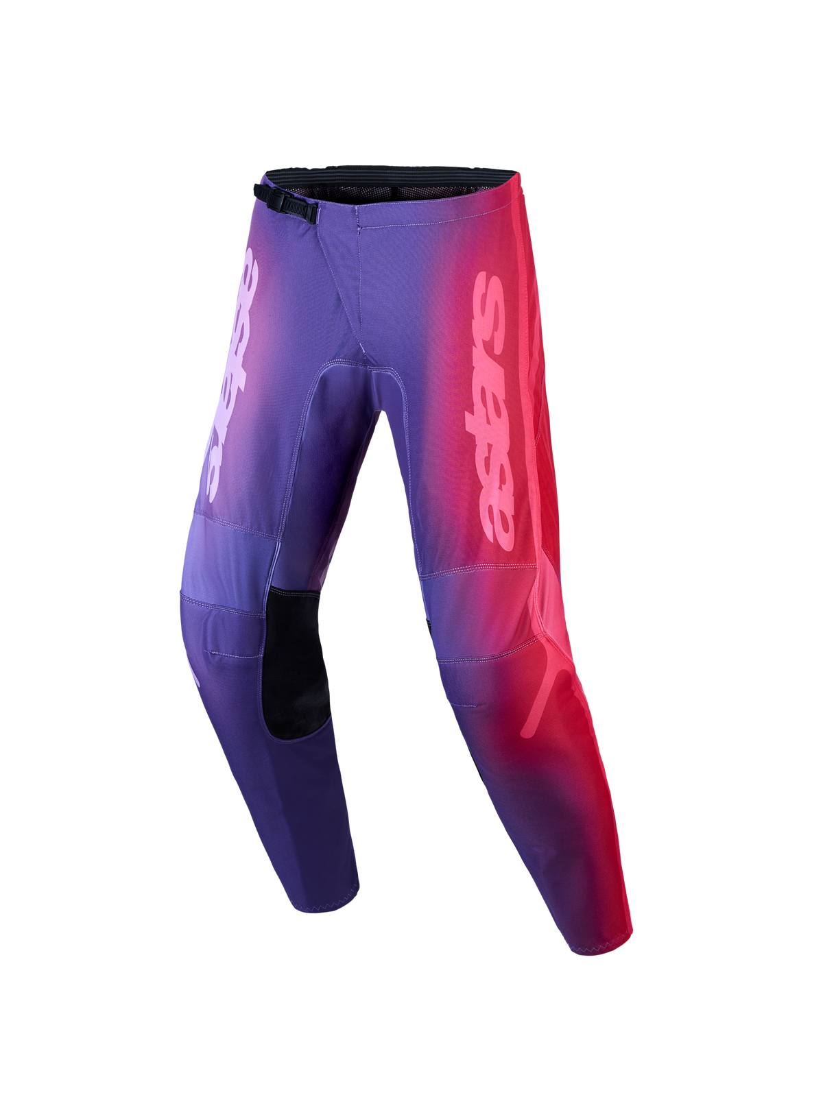 Alpinestars Stella Fluid Kepler Women's Motocross Pants, purple and red gradient, off-road racing design with astars branding.