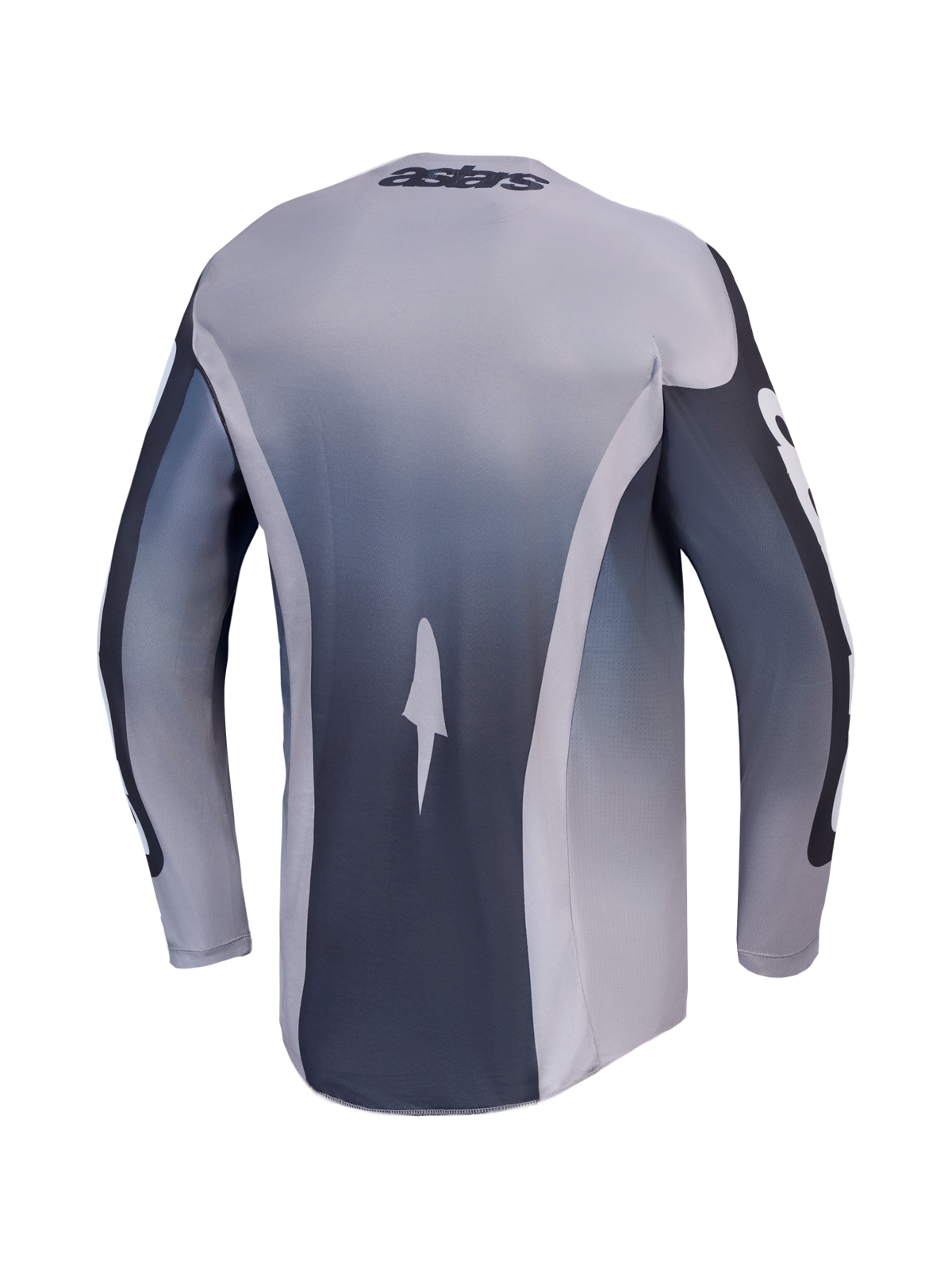 Alpinestars Racer Amber Jersey, Men's Motocross Jersey in Gray and Light Lilac, Back View with Lightweight Polyfabric.