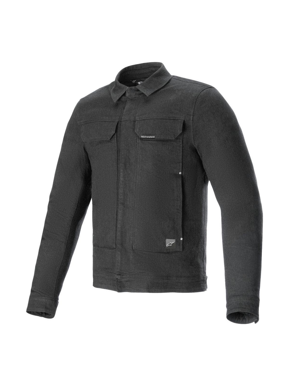 Alpinestars Garage Jacka, urban motorcykeljacka, rökgrå stretchdenim i bomull med CE-nivå 1-skydd