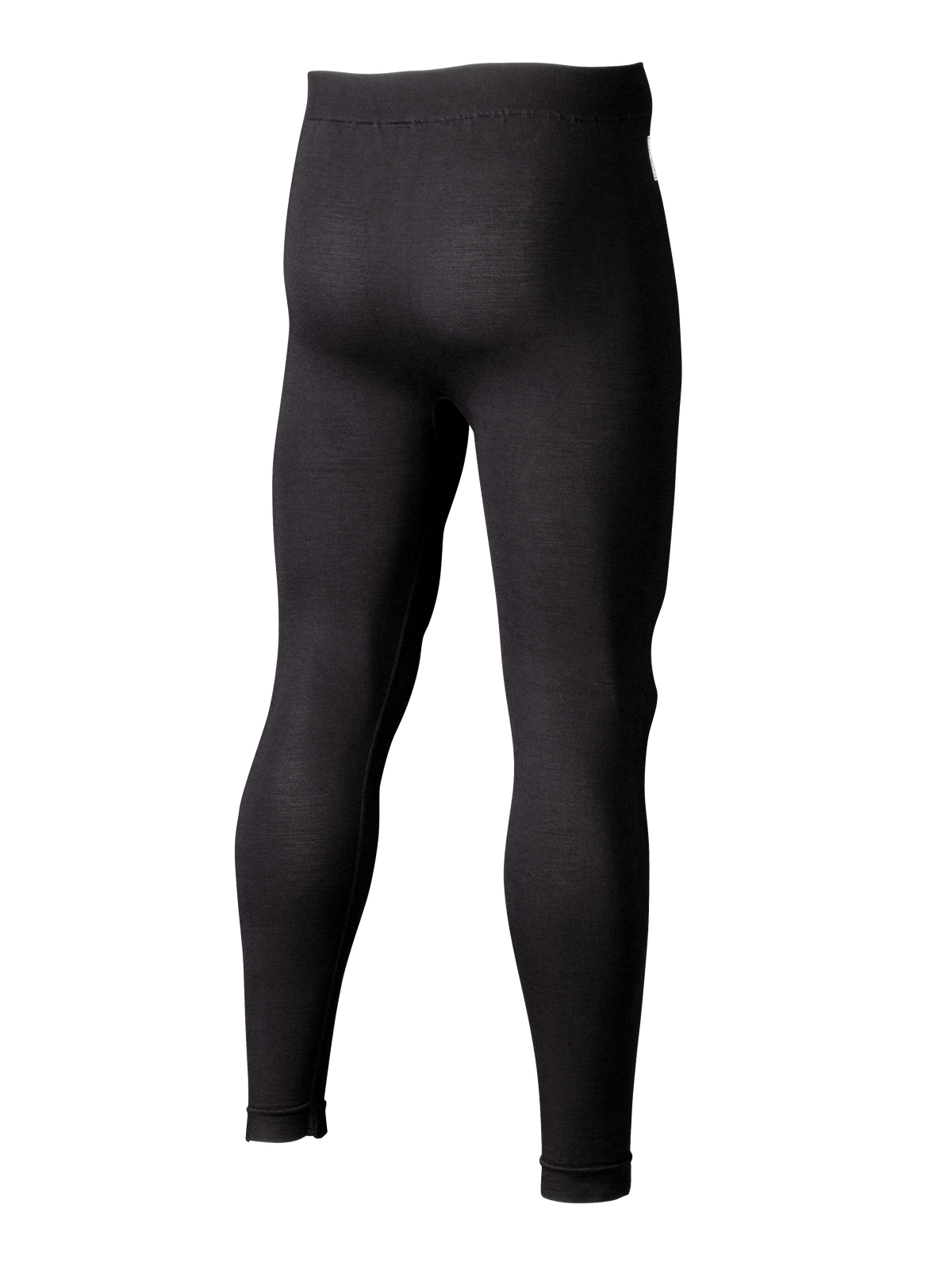 Alpinestars ZX Evo V3 underställsbyxor, svarta, 3/4-vy bakifrån som visar flamskyddade leggings med slim-fit, jacquard-mesh-konstruktion för andningsförmåga inom motorsport