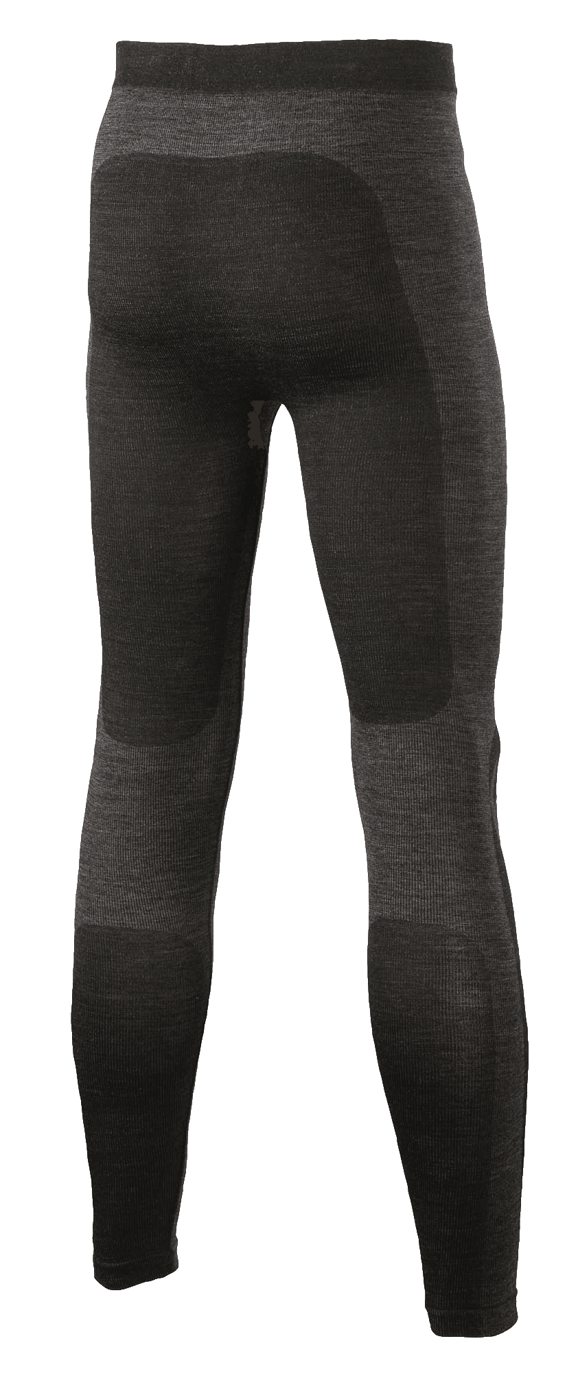 Alpinestars ZX Evo V2 Bottom, Racing Base Layer Pants, Black and Gray, rear view showing seamless technical knit construction with darker panels on the seat and calves, flame-resistant motorsport underwear.