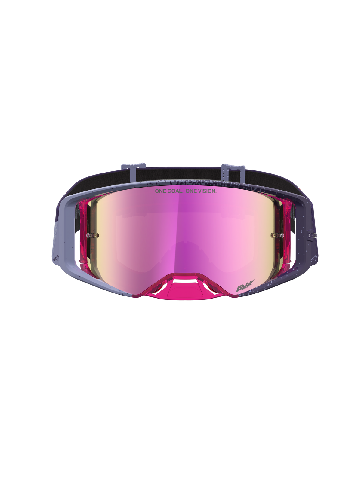 Alpinestars Supertech Hiten goggles, motocross-goggles för racing, lila och rosa med reflekterande spegelglas