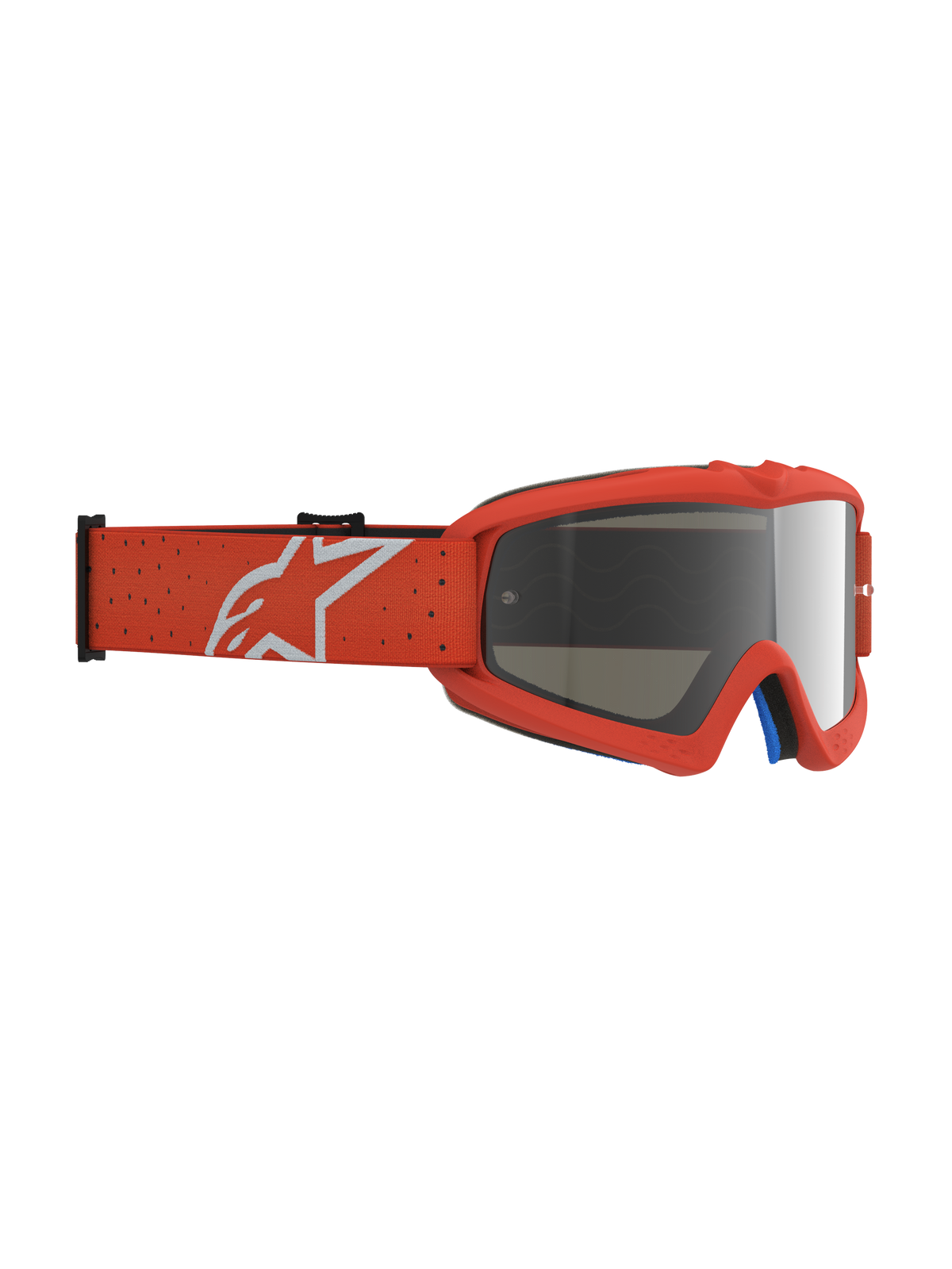 Alpinestars Vision Youth Vesta Goggles, youth motocross goggles in orange with a silver mirror anti-fog lens.