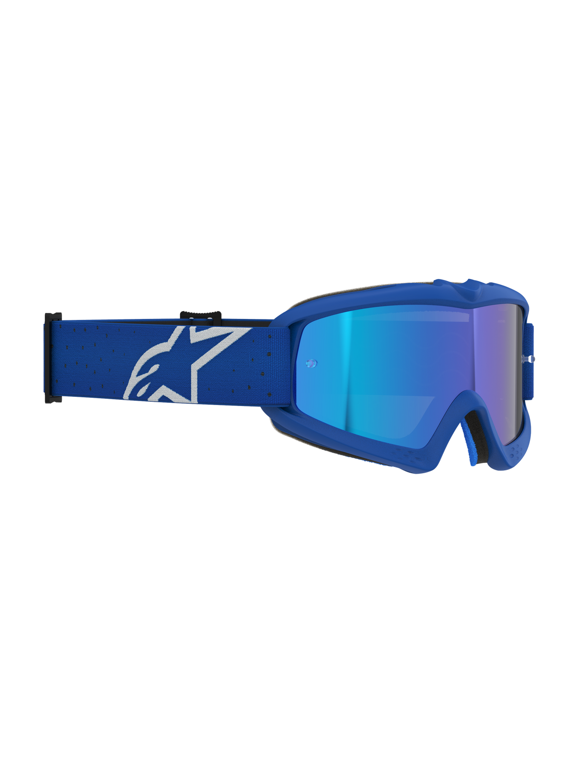 Alpinestars Vision Ungdom Vesta goggles, blå och vita motocrossgoggles för ungdomar, spegelvänd imskyddslins, CE-certifierade.
