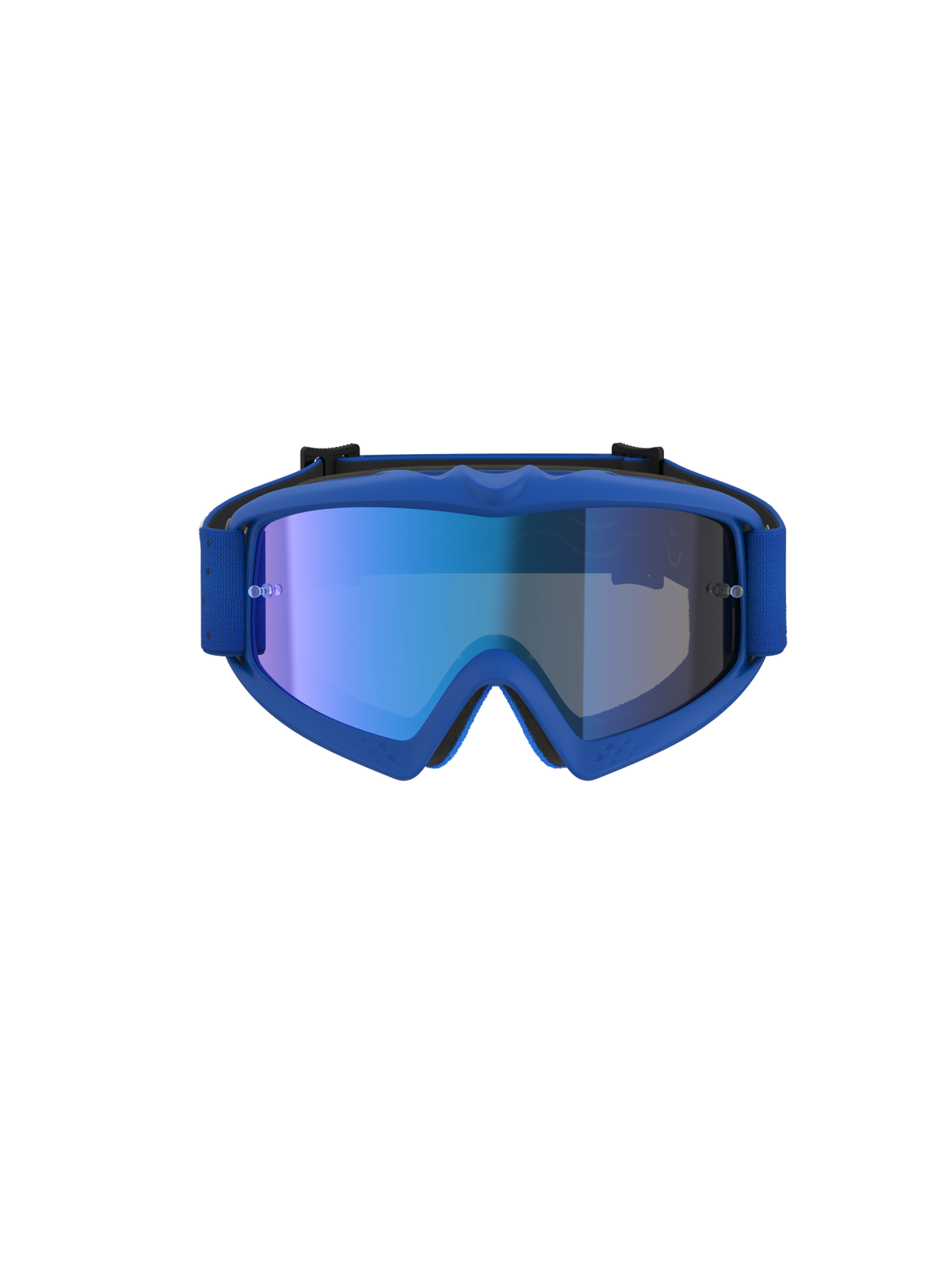 Alpinestars Vision Ungdom Vesta goggles, blå motocrossglasögon för ungdom, blå spegellins med imskydd för terrängkörning.