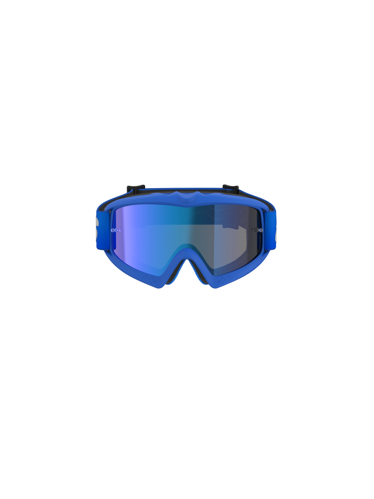 Alpinestars Vision Youth Blaze Goggles, Motocross Goggles, Blue Mirror Blue, featuring a blue mirrored lens and flexible blue frame, performance eyewear for young off-road riders