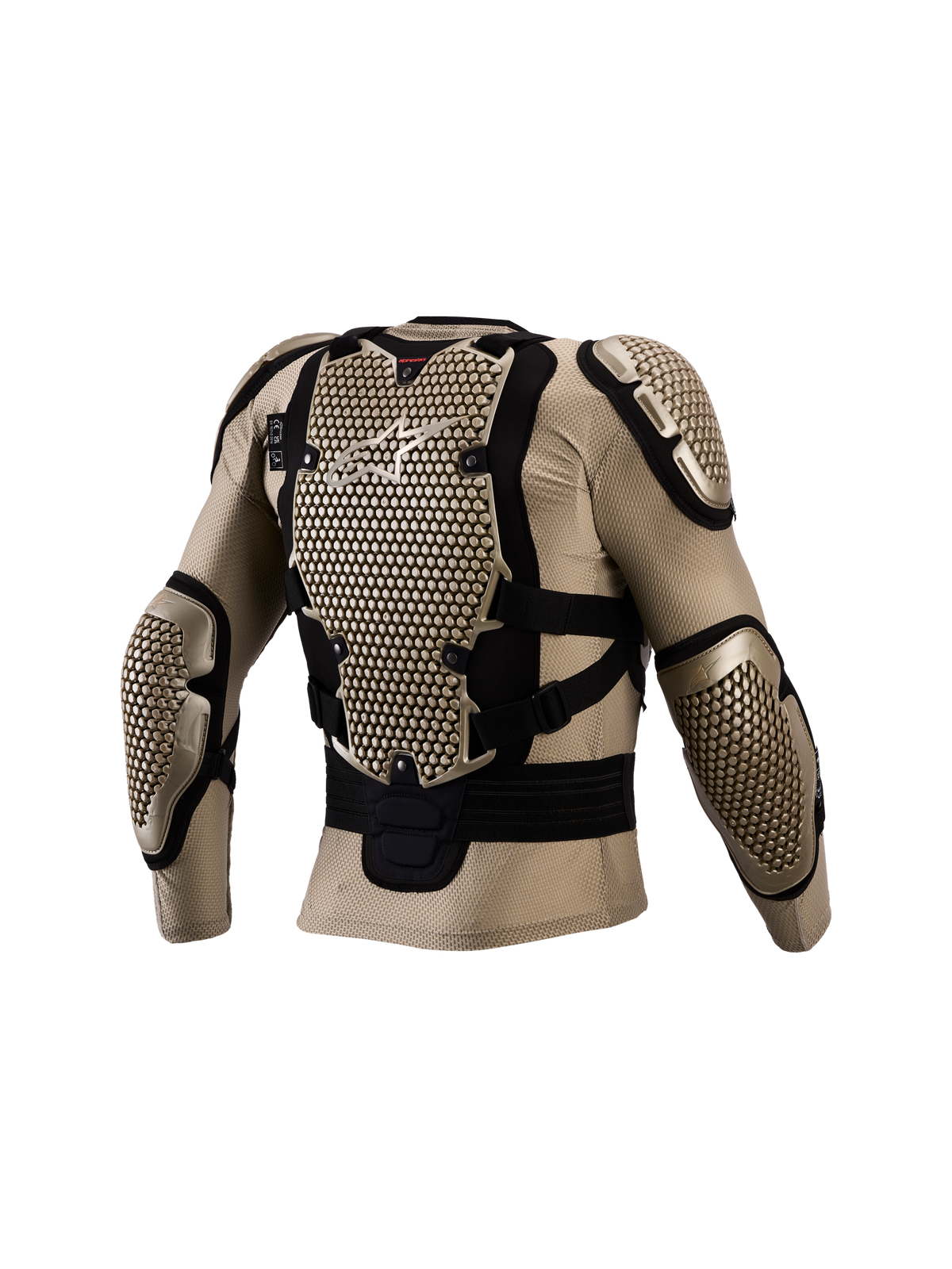 Alpinestars Bionic Action V3 skyddsjacka för herr, silver och svart motocrosskydd med CE-certifierat ryggskydd och mesh.